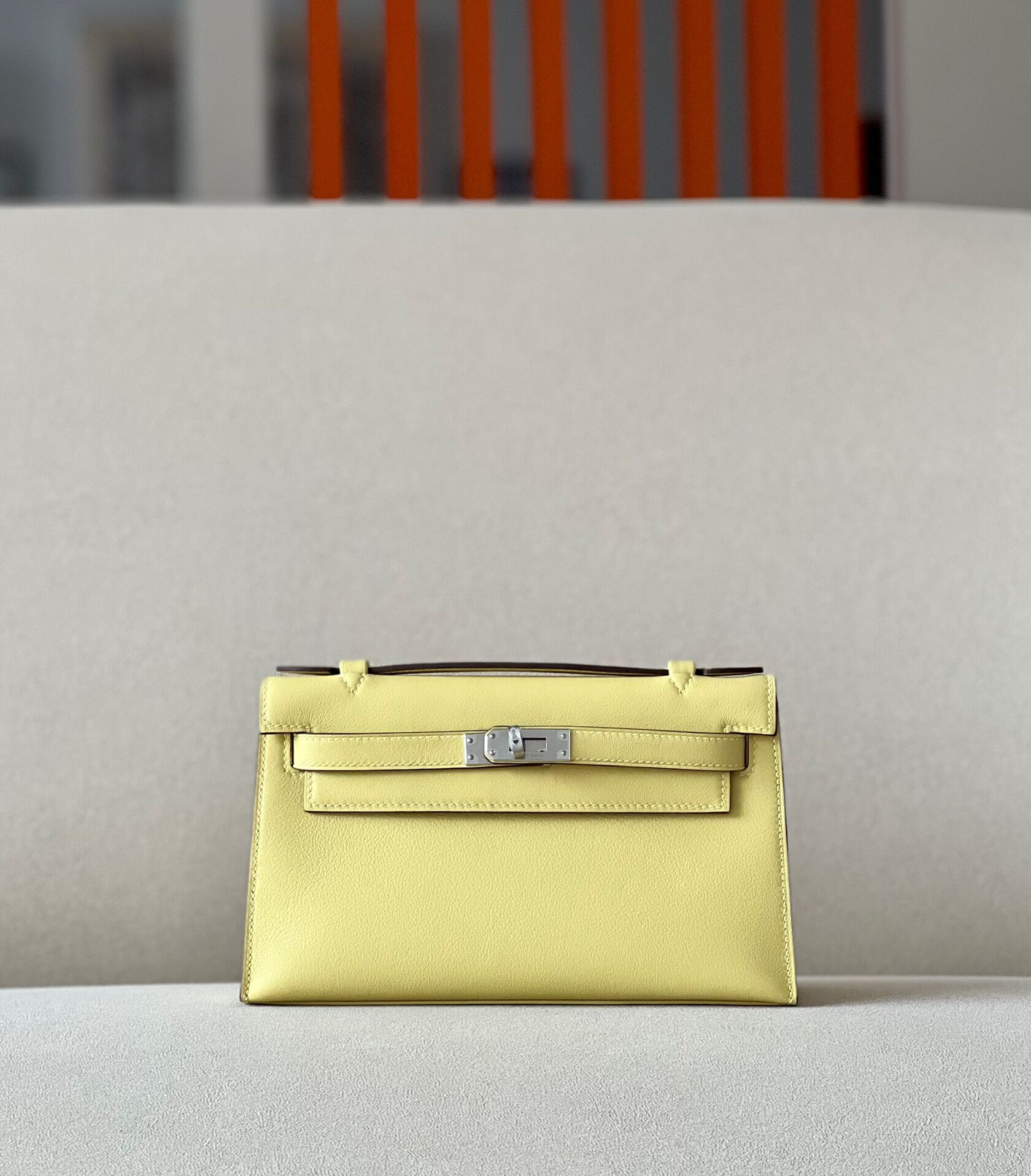 Hermes Kelly #1Z Jaune Poussin  22cm Swift