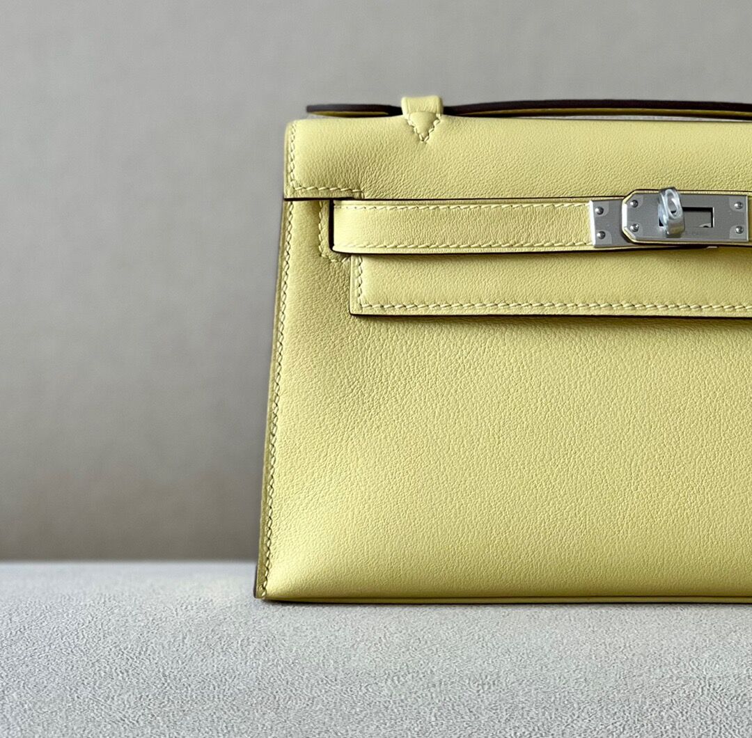 Hermes Kelly #1Z Jaune Poussin  22cm Swift