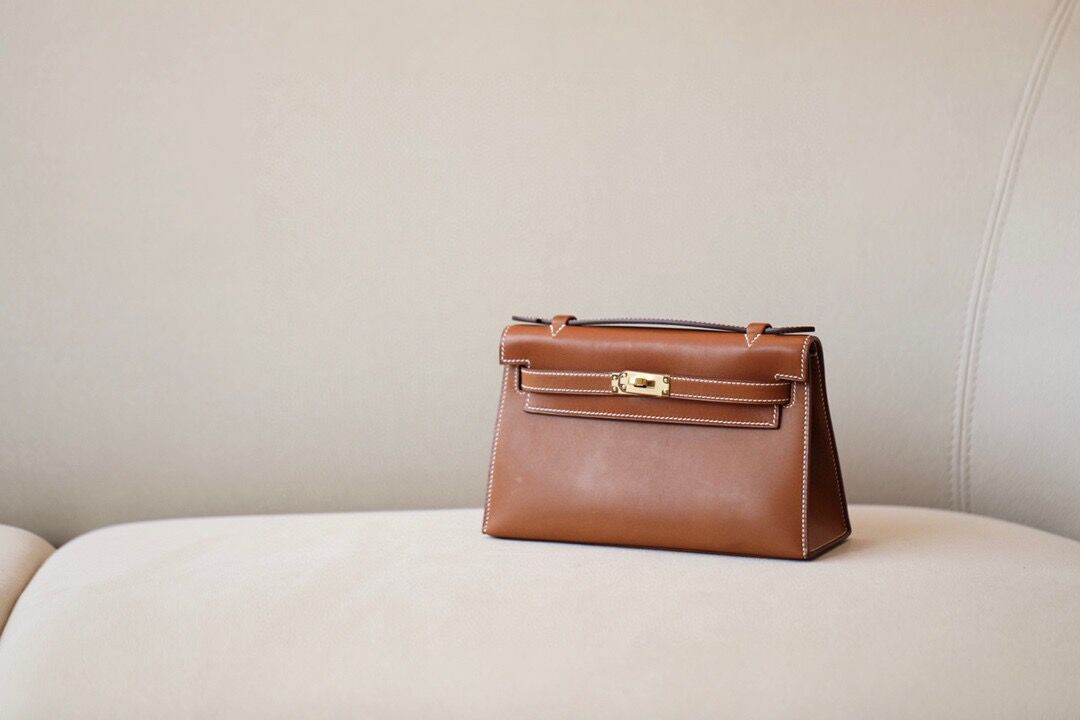 Hermes Kelly #37 Gold brown 22cm Swift