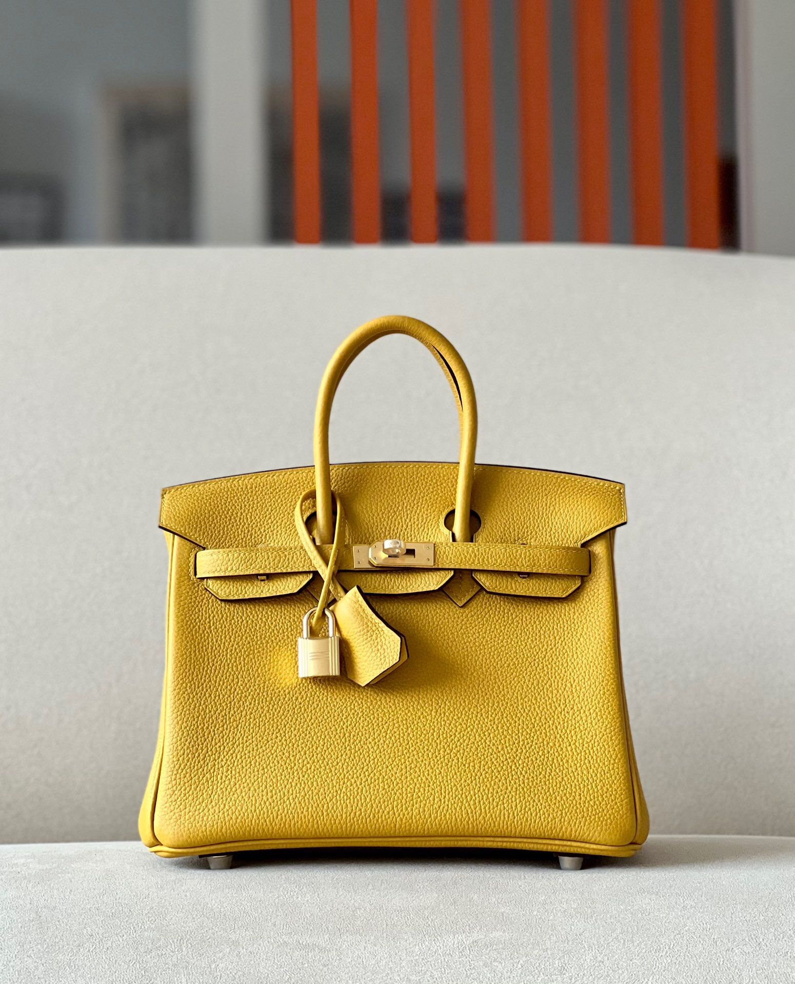 Hermes Birkin #9D Jaune amber 25-35cm TOGO
