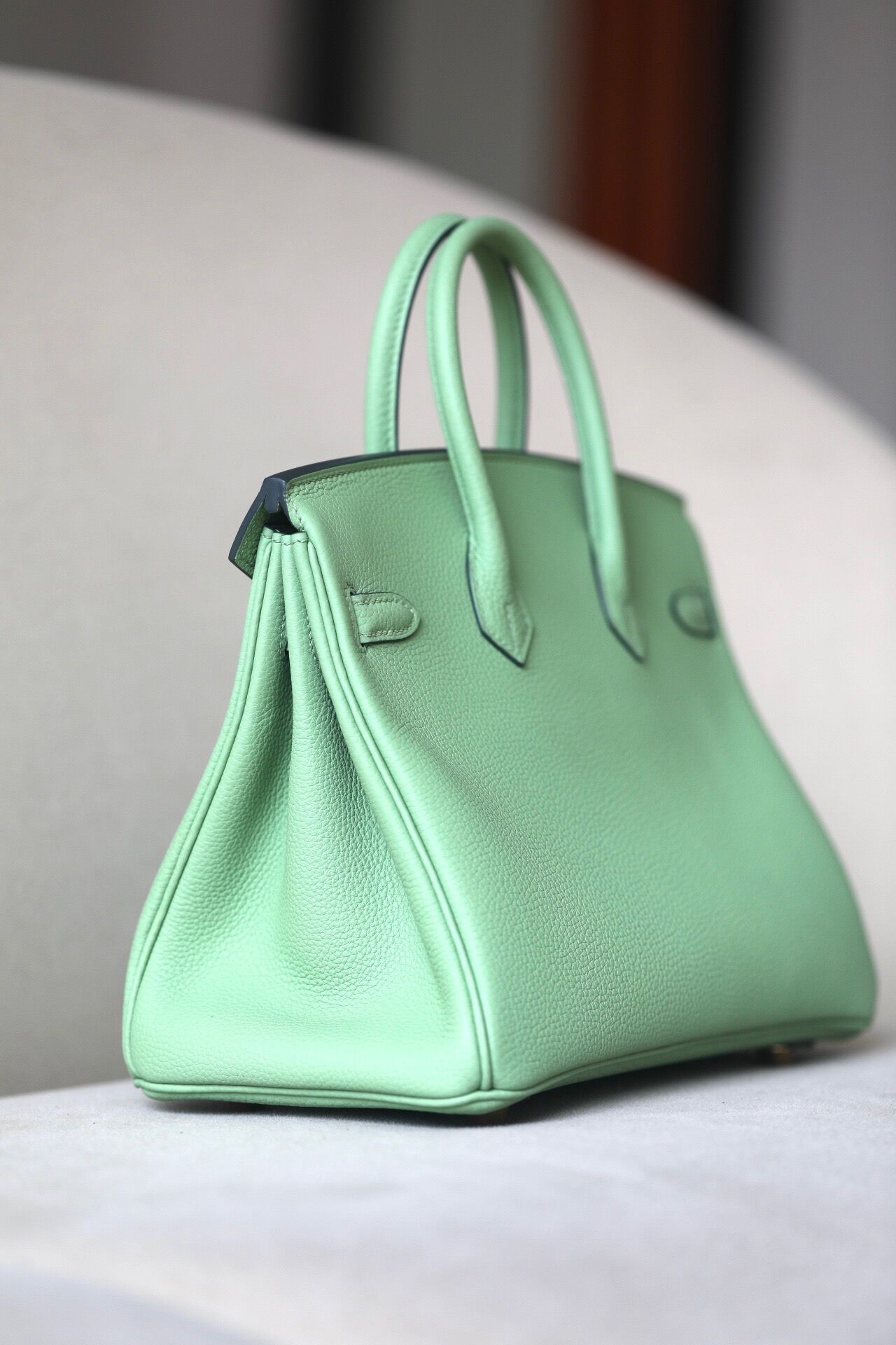 Hermes Birkin #31 Vert Criquet 25-35cm TOGO