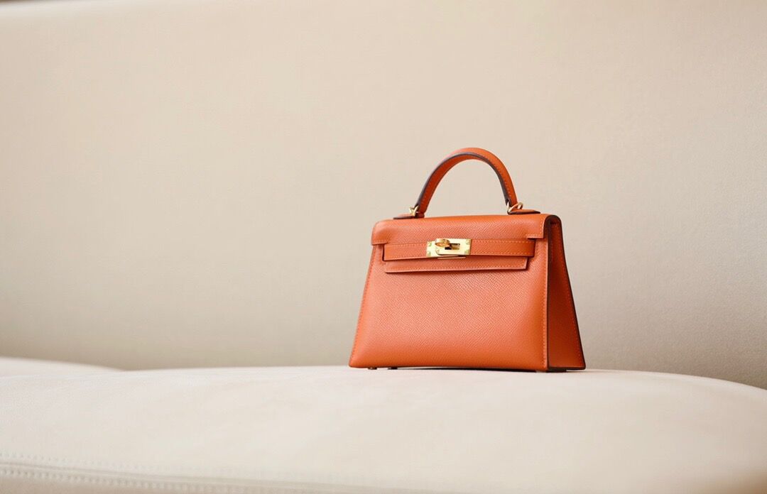 Hermes Mini Kelly #9J Feu Epsom