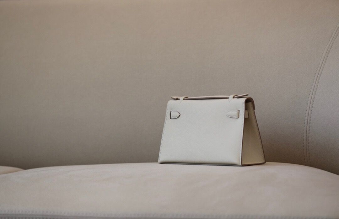 Hermes Kelly #10 Craie 22cm Epsom
