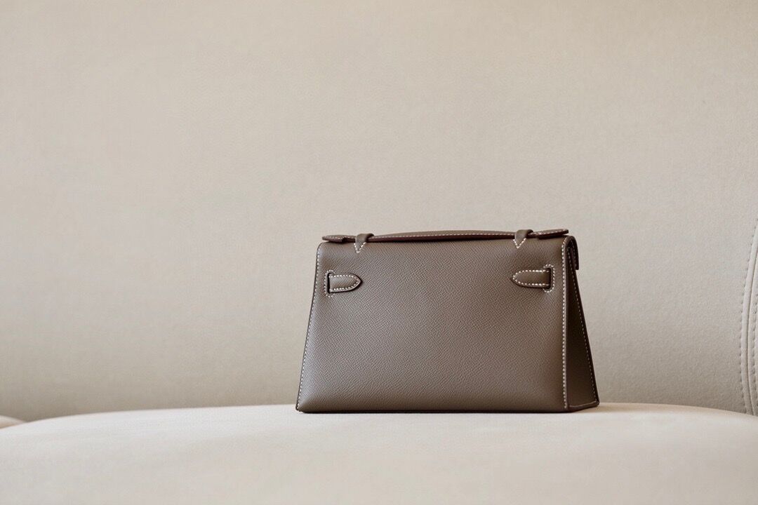 Hermes Kelly #19 Etoupe 22cm Epsom