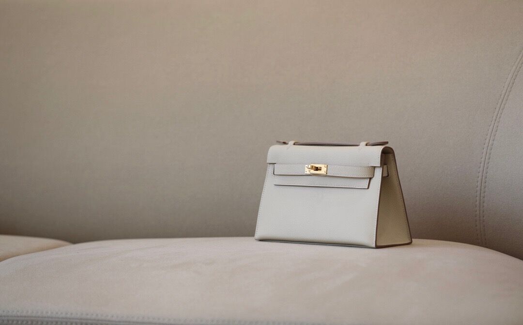 Hermes Kelly #10 Craie 22cm Epsom