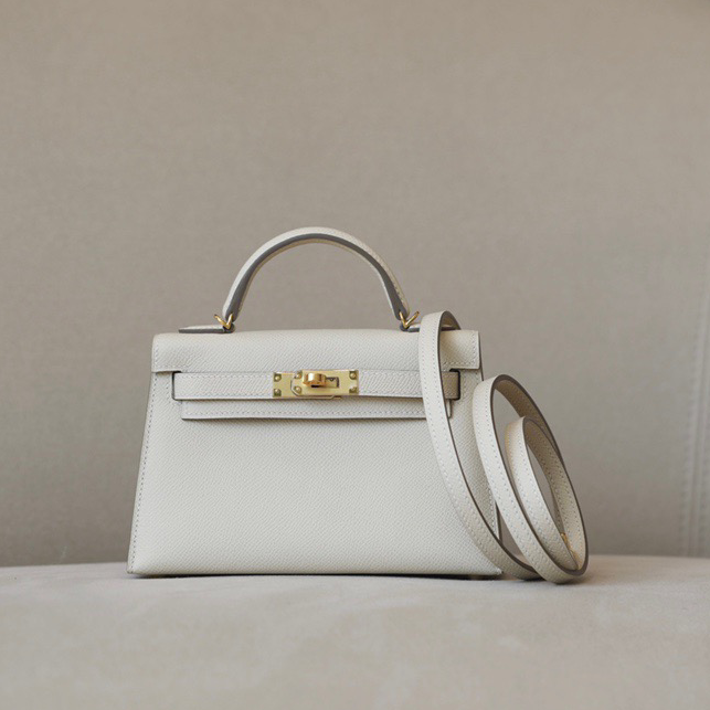 Hermes Mini Kelly #10 Craie Epsom