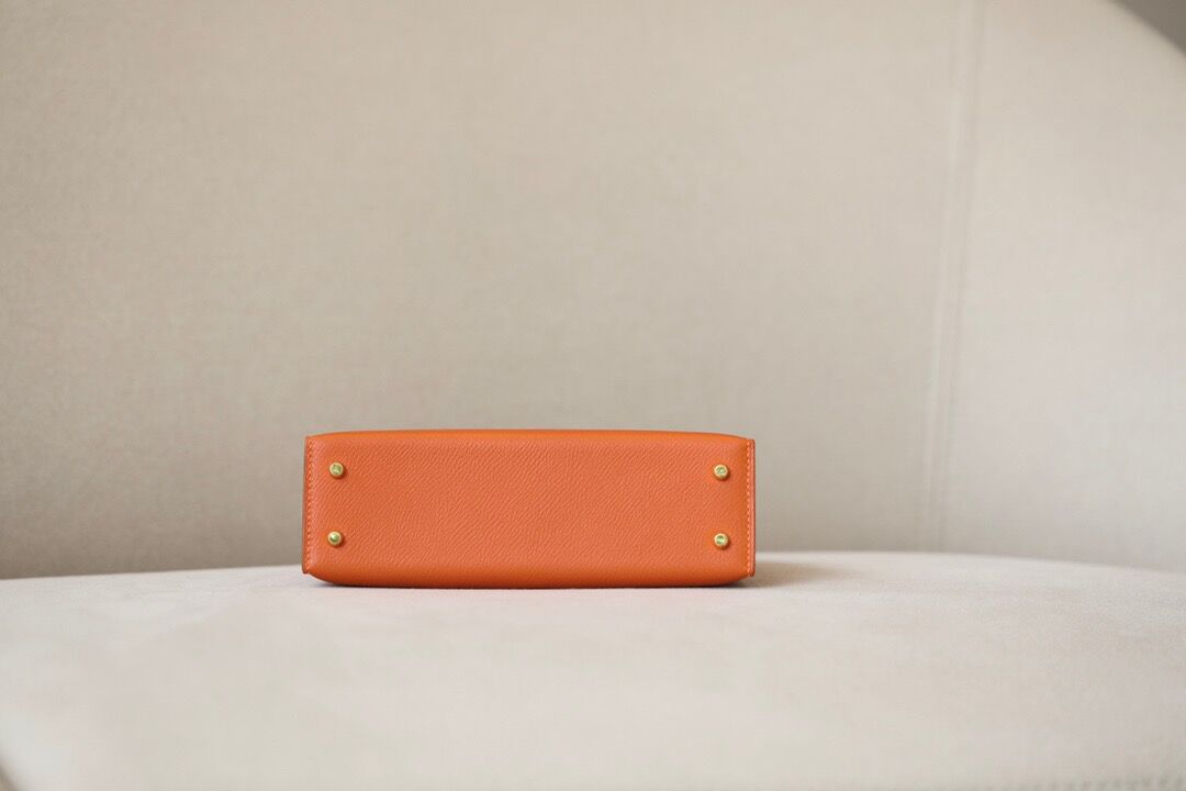 Hermes Mini Kelly #9J Feu Epsom