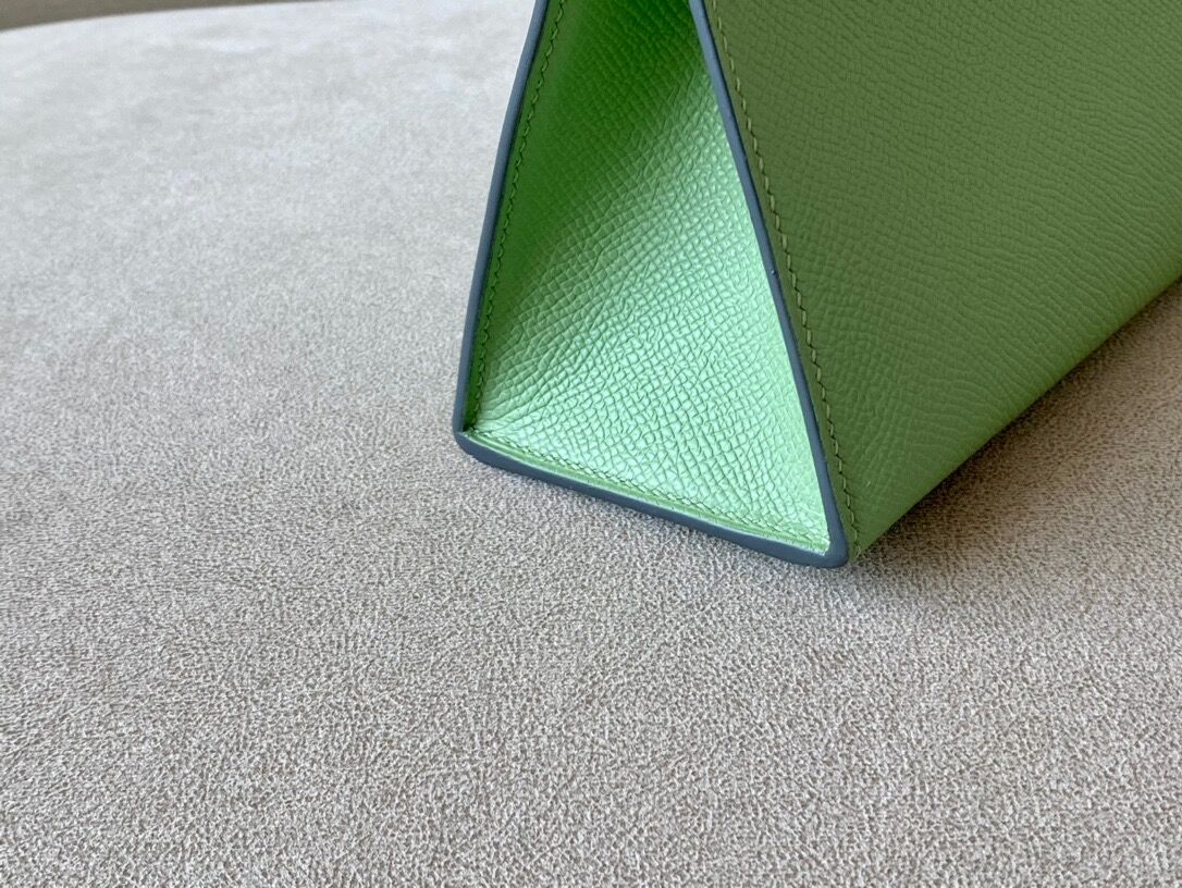 Hermes Kelly #3i Vert Criquet 22cm Epsom