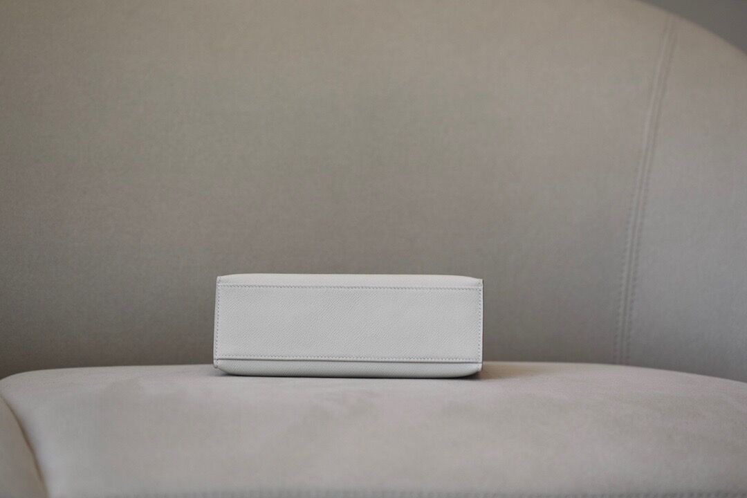 Hermes Kelly #10 Craie 22cm Epsom