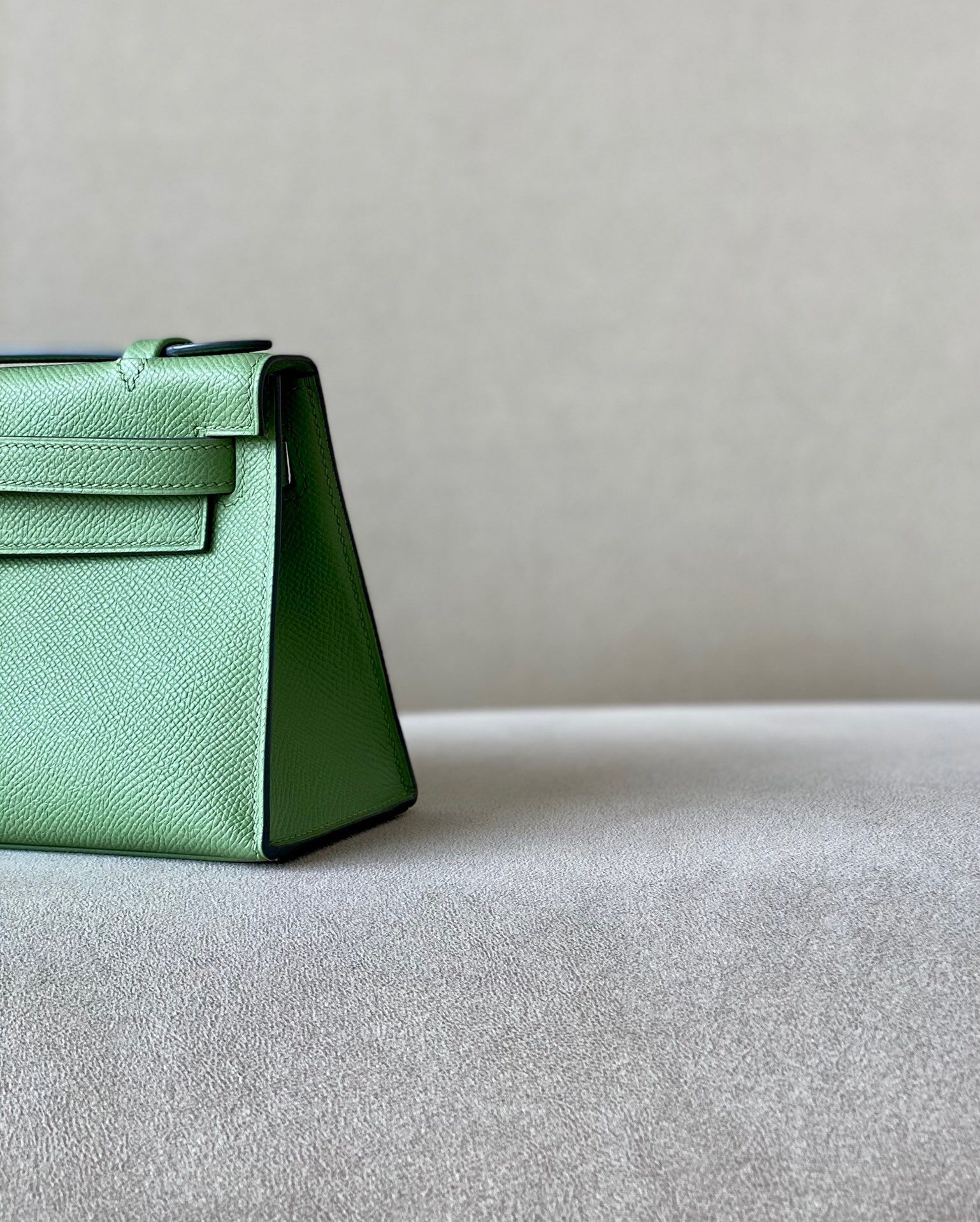 Hermes Kelly #3i Vert Criquet 22cm Epsom