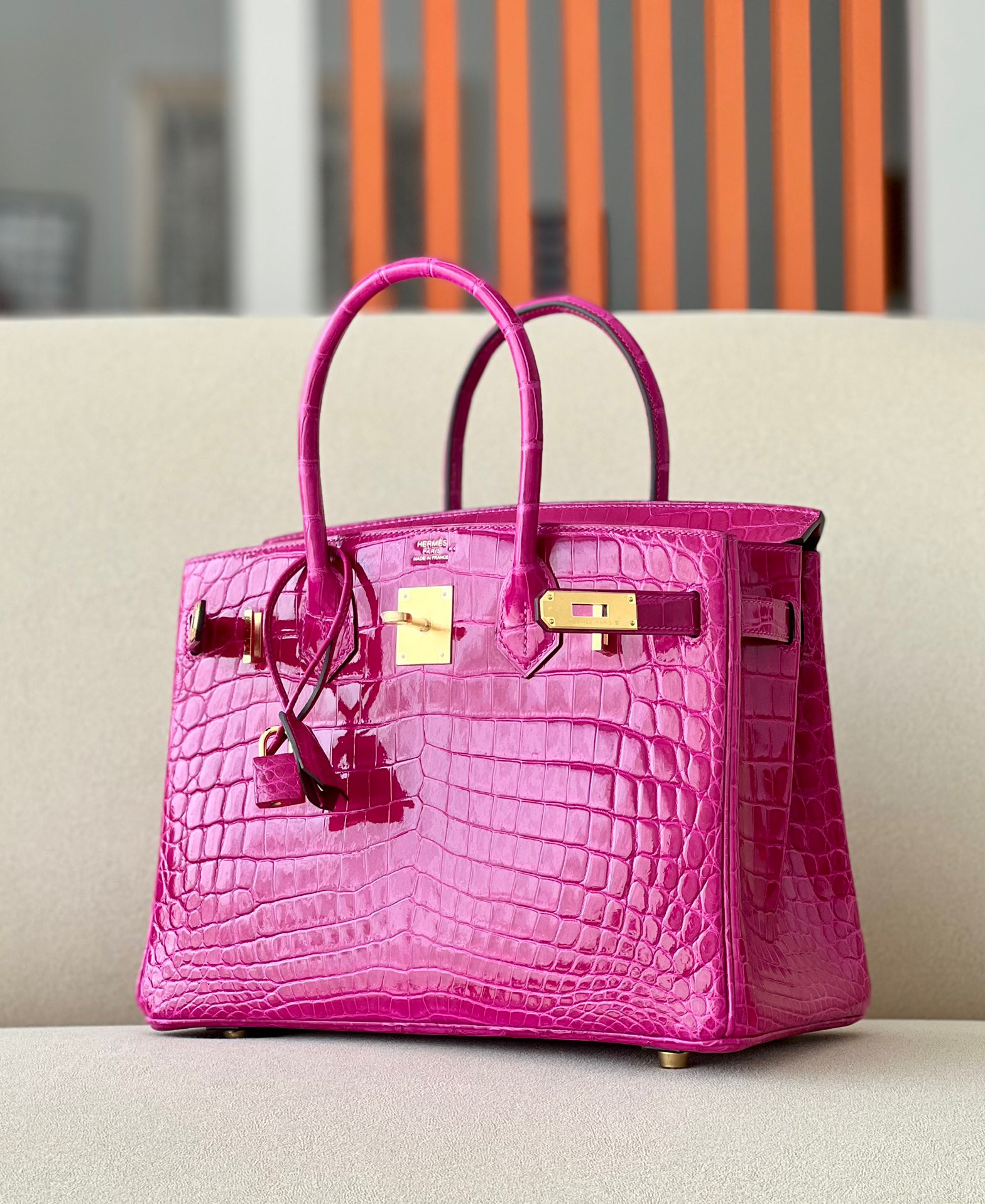Crocodile skin #J5 Rose Scheherezade Birkin 25-35cm