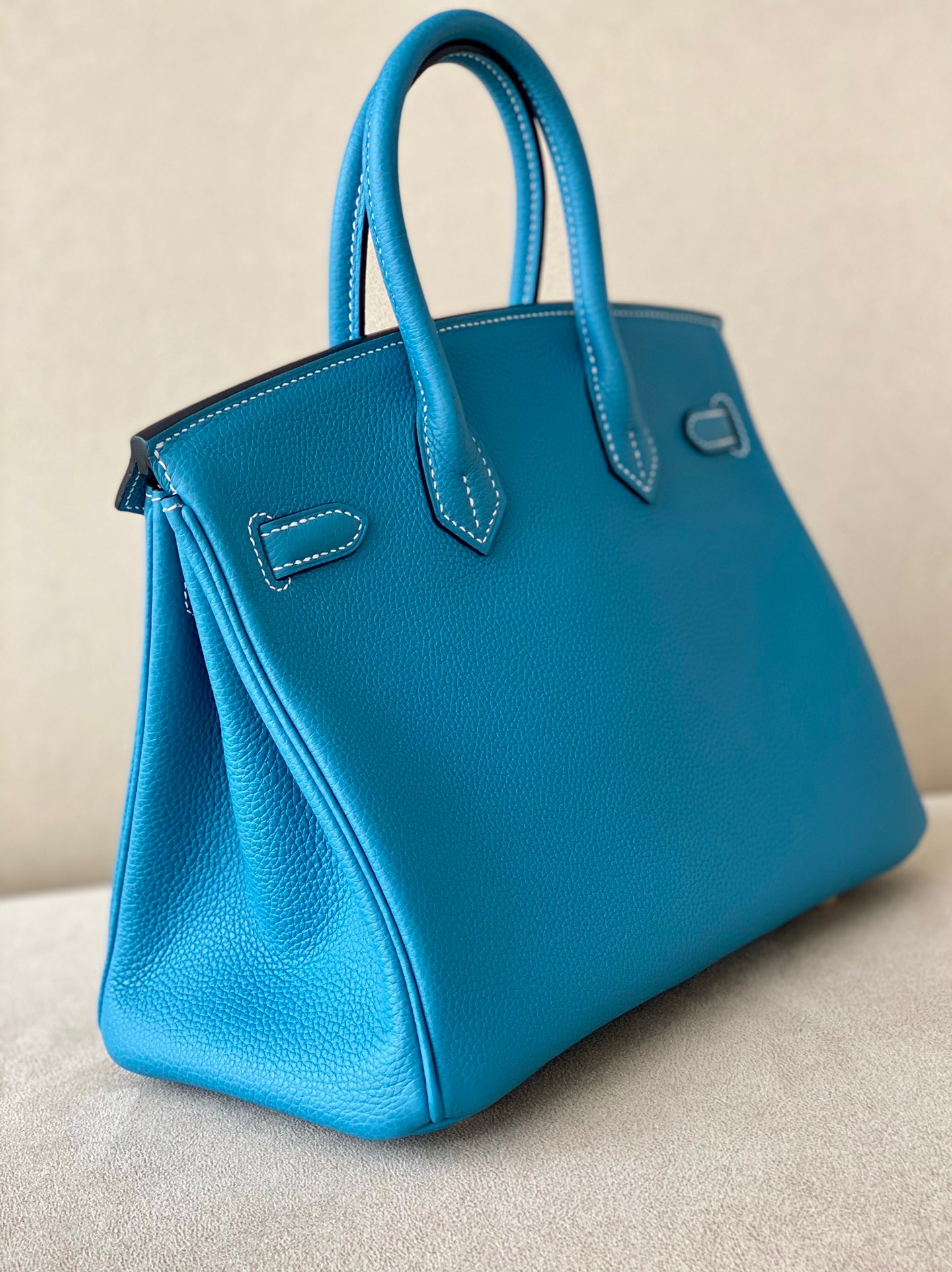 Hermes Birkin #D2 Blue Jean 25-35cm Togo