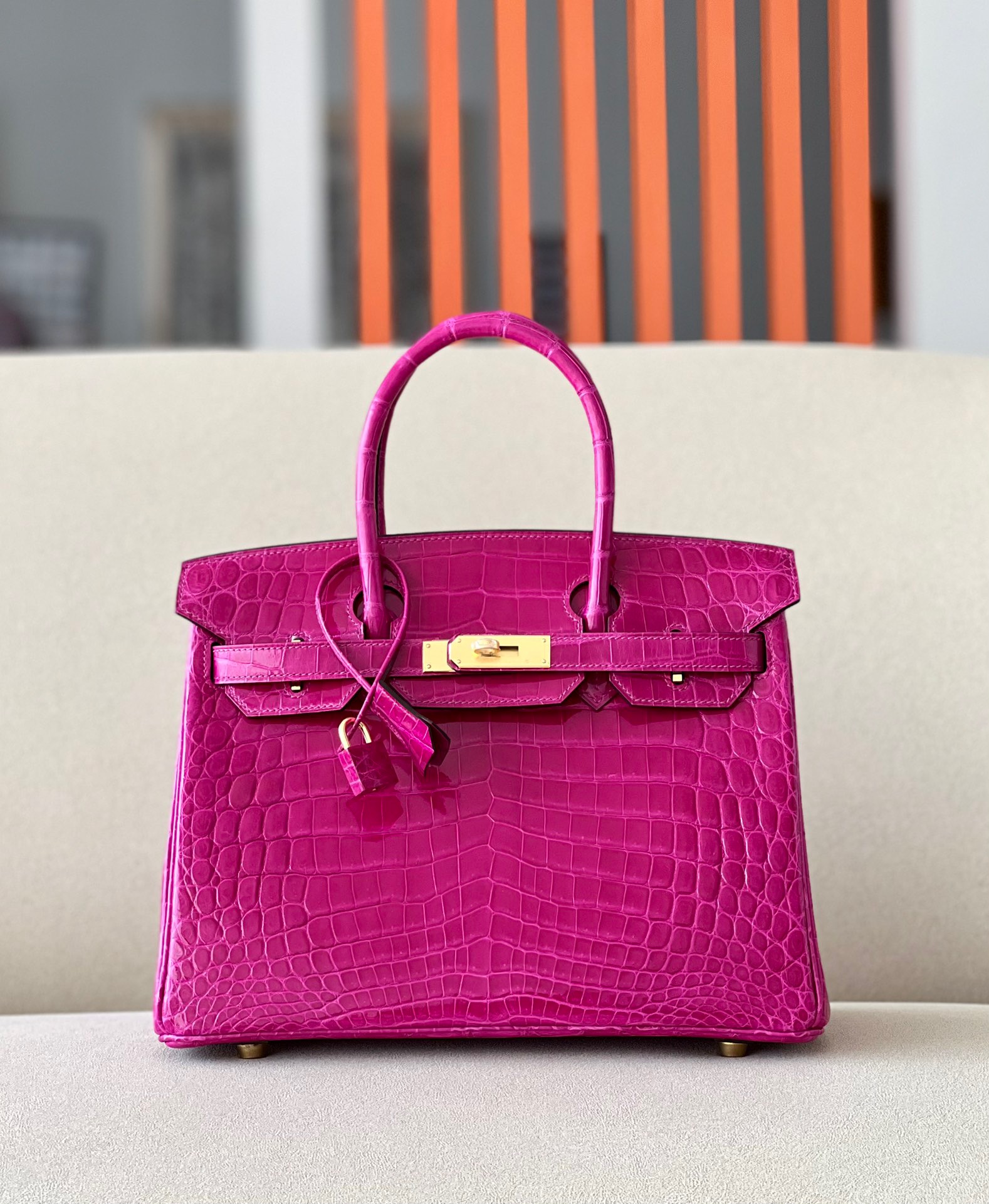 Crocodile skin #J5 Rose Scheherezade Birkin 25-35cm