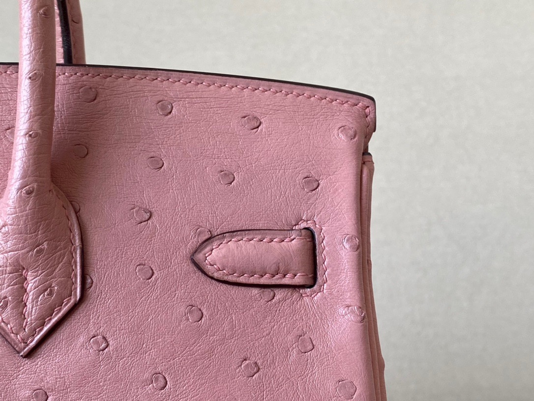 Ostrich skin #L4 Rose Bubblegum Birkin 25-35cm
