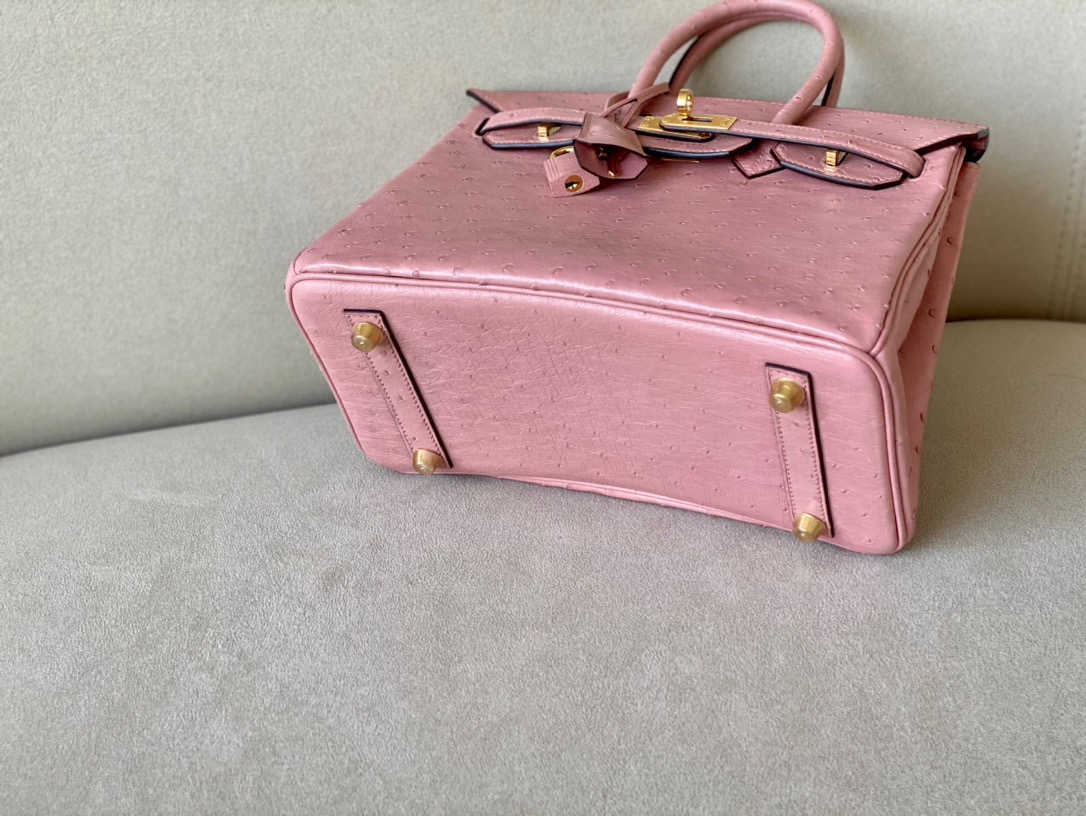 Ostrich skin #L4 Rose Bubblegum Birkin 25-35cm