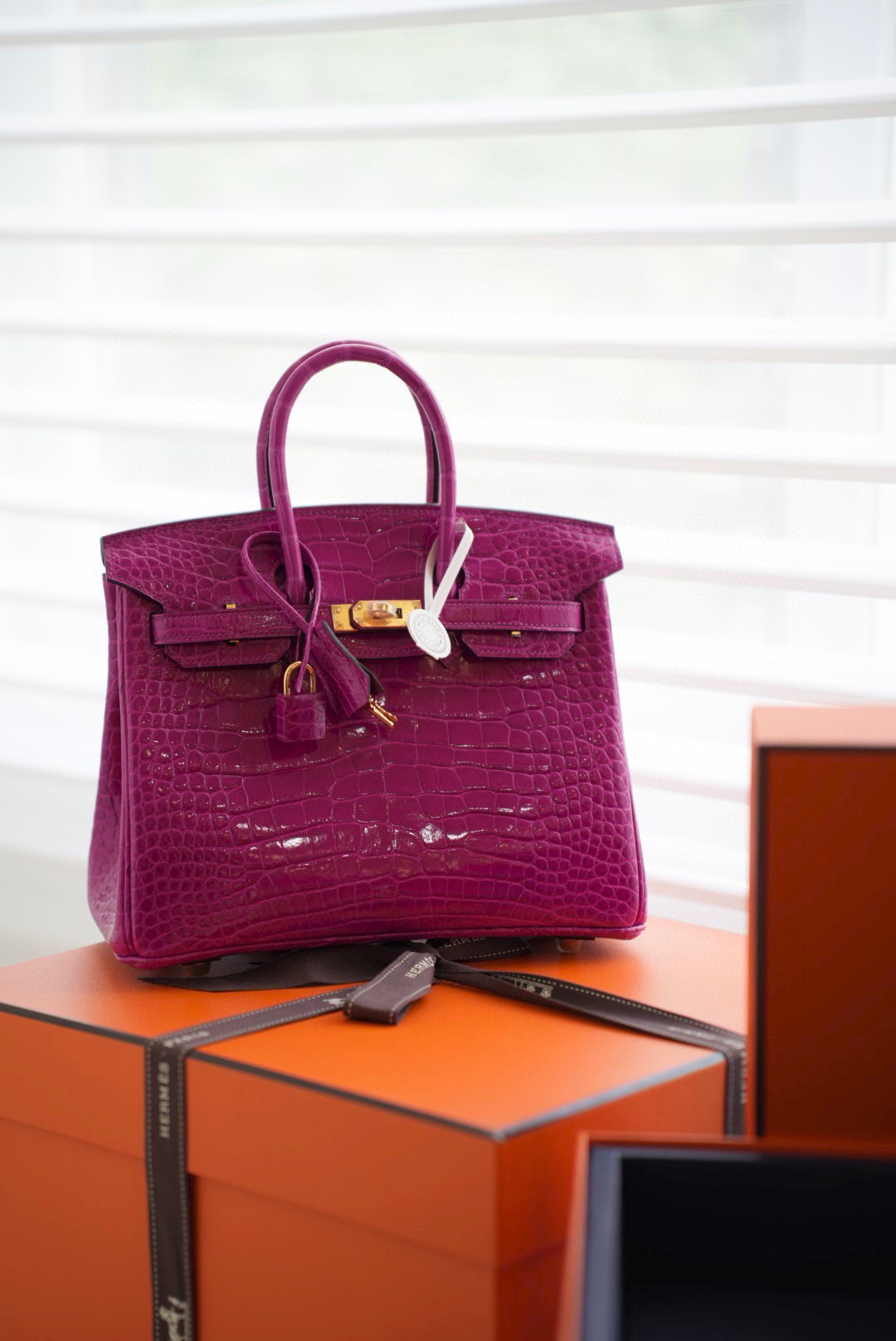 Crocodile skin #J5 Rose Scheherezade Birkin 25-35cm