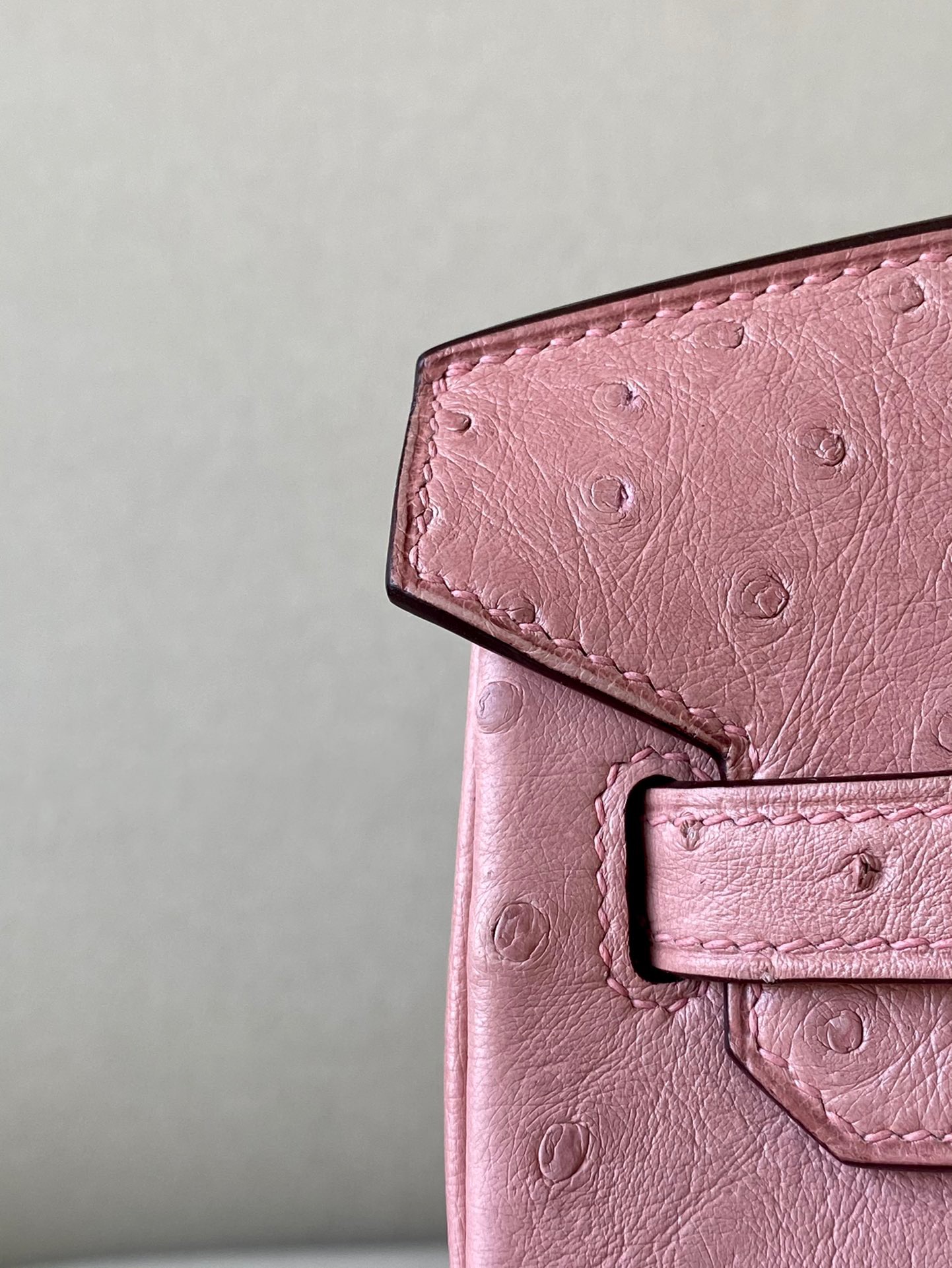 Ostrich skin #L4 Rose Bubblegum Birkin 25-35cm