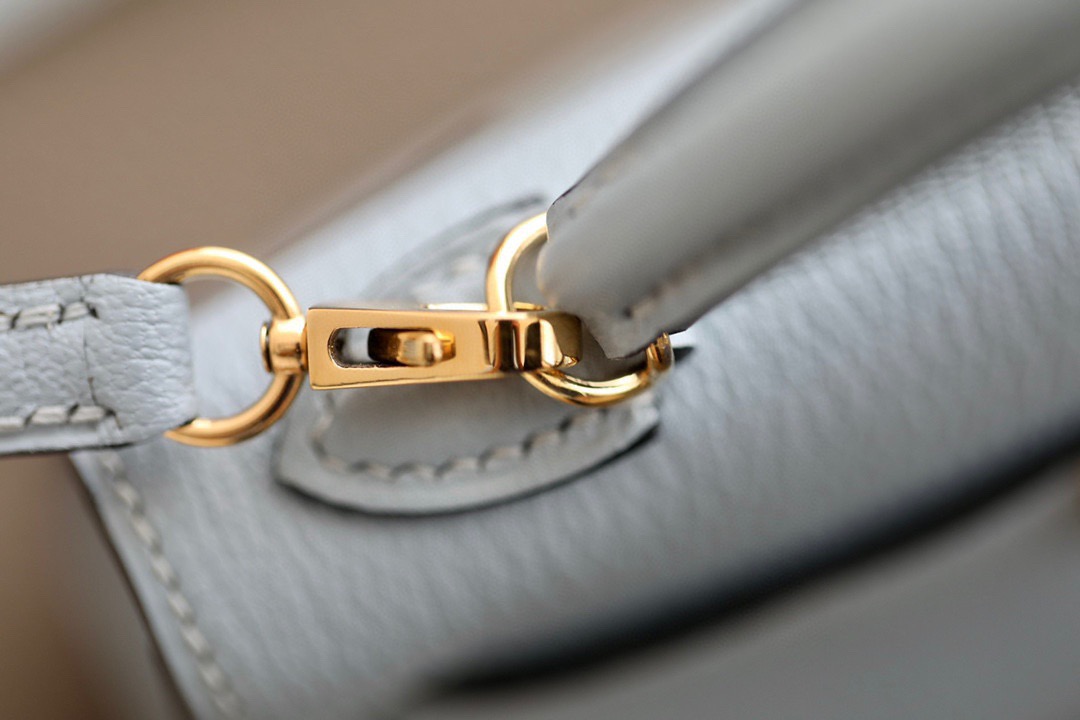 Hermes Mini Kelly  #08 Bleu Pale Goatskin