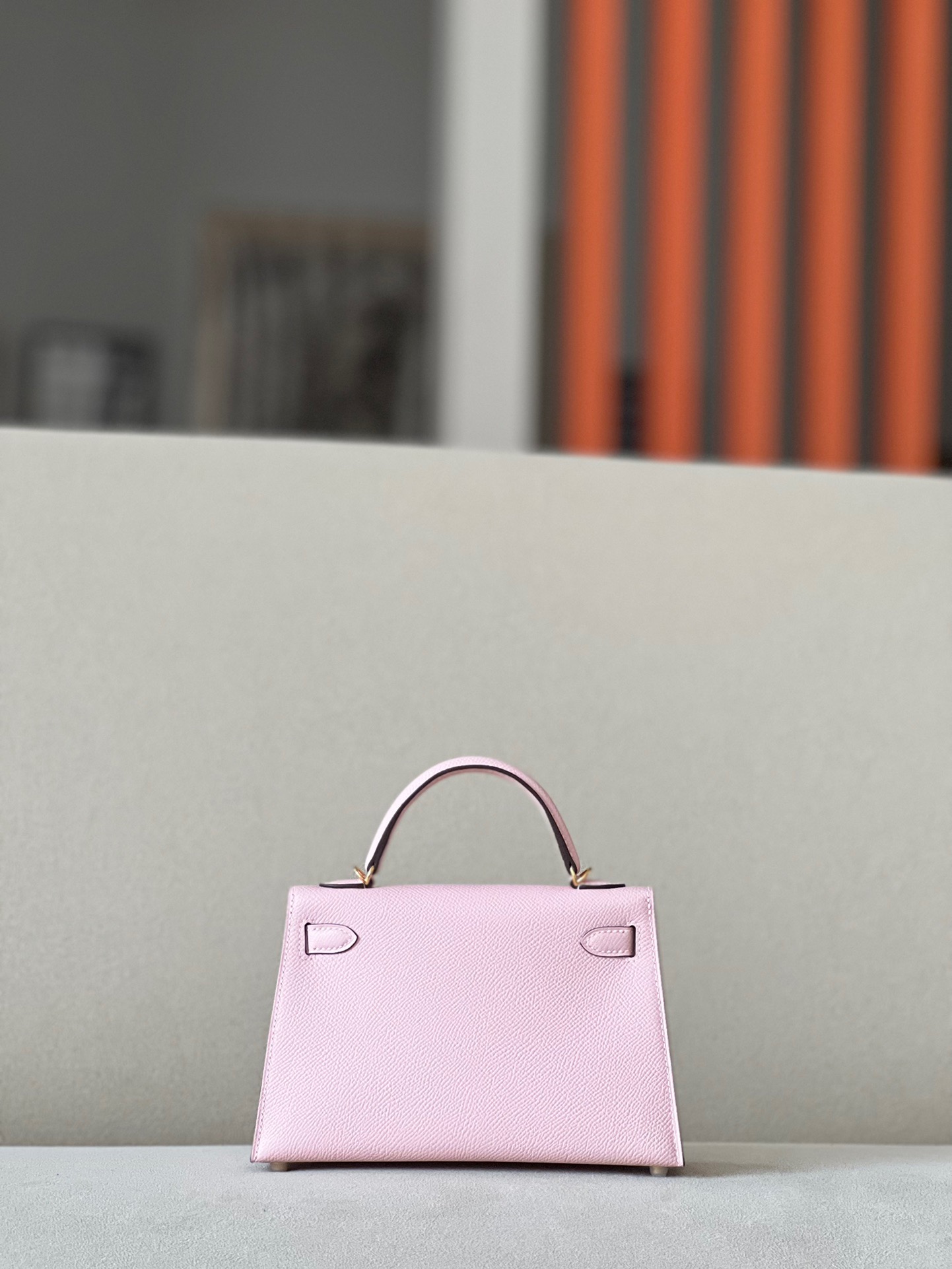 Hermes Mini Kelly  #3Q Rose Sakura Epsom
