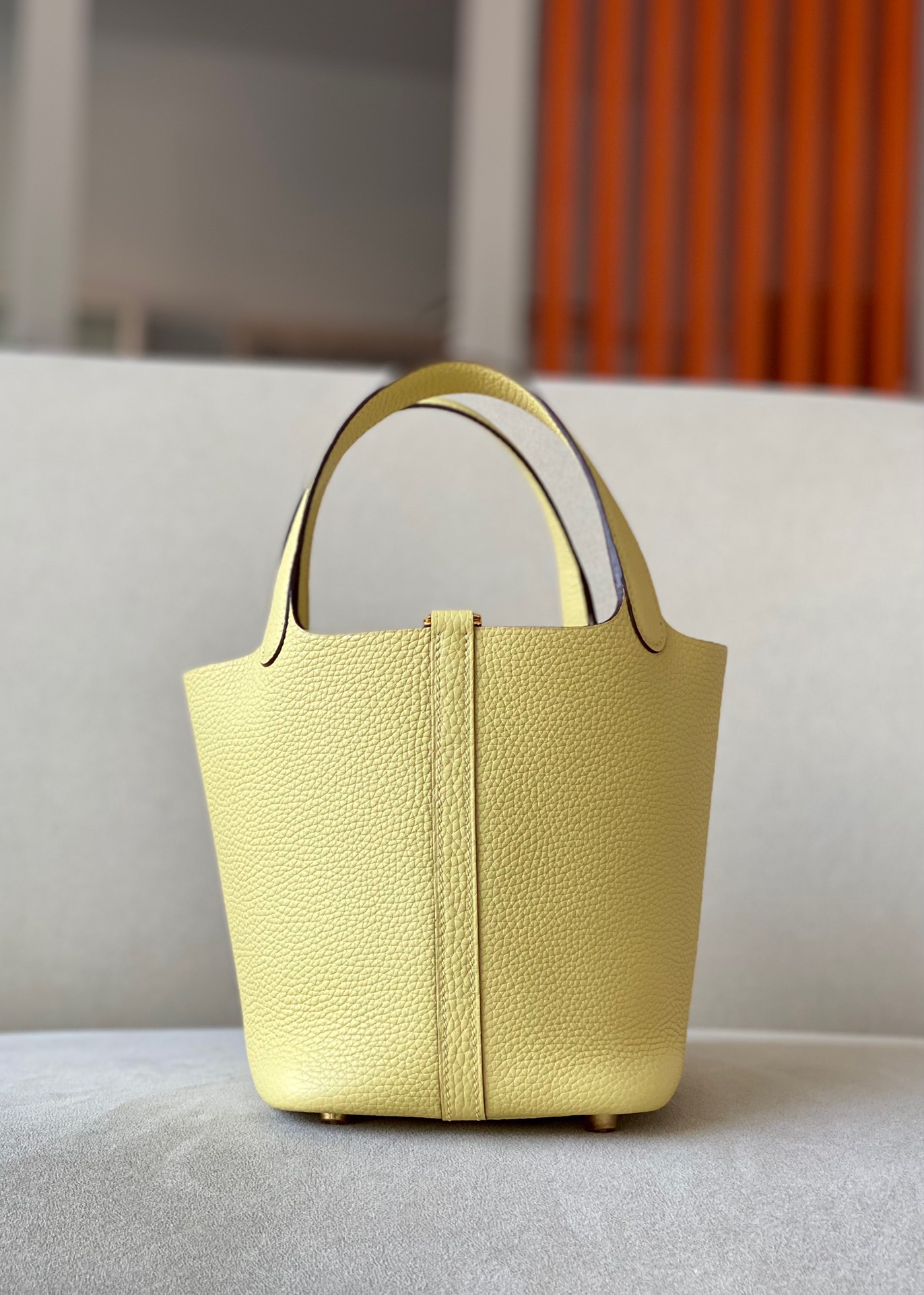 Hermes Picotin #1Z Jaune poussin 18-22cm TOGO