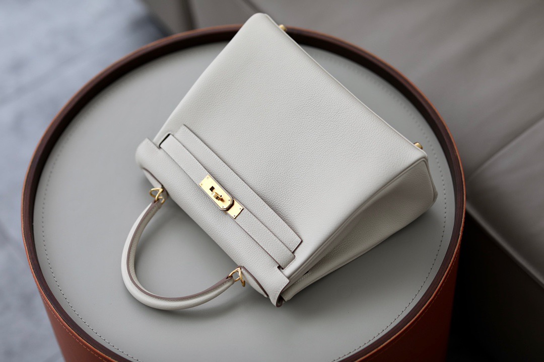 Hermes Kelly #10 Craie 25-32cm TOGO