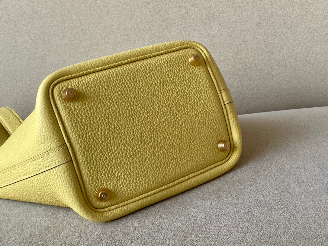 Hermes Picotin #1Z Jaune poussin 18-22cm TOGO