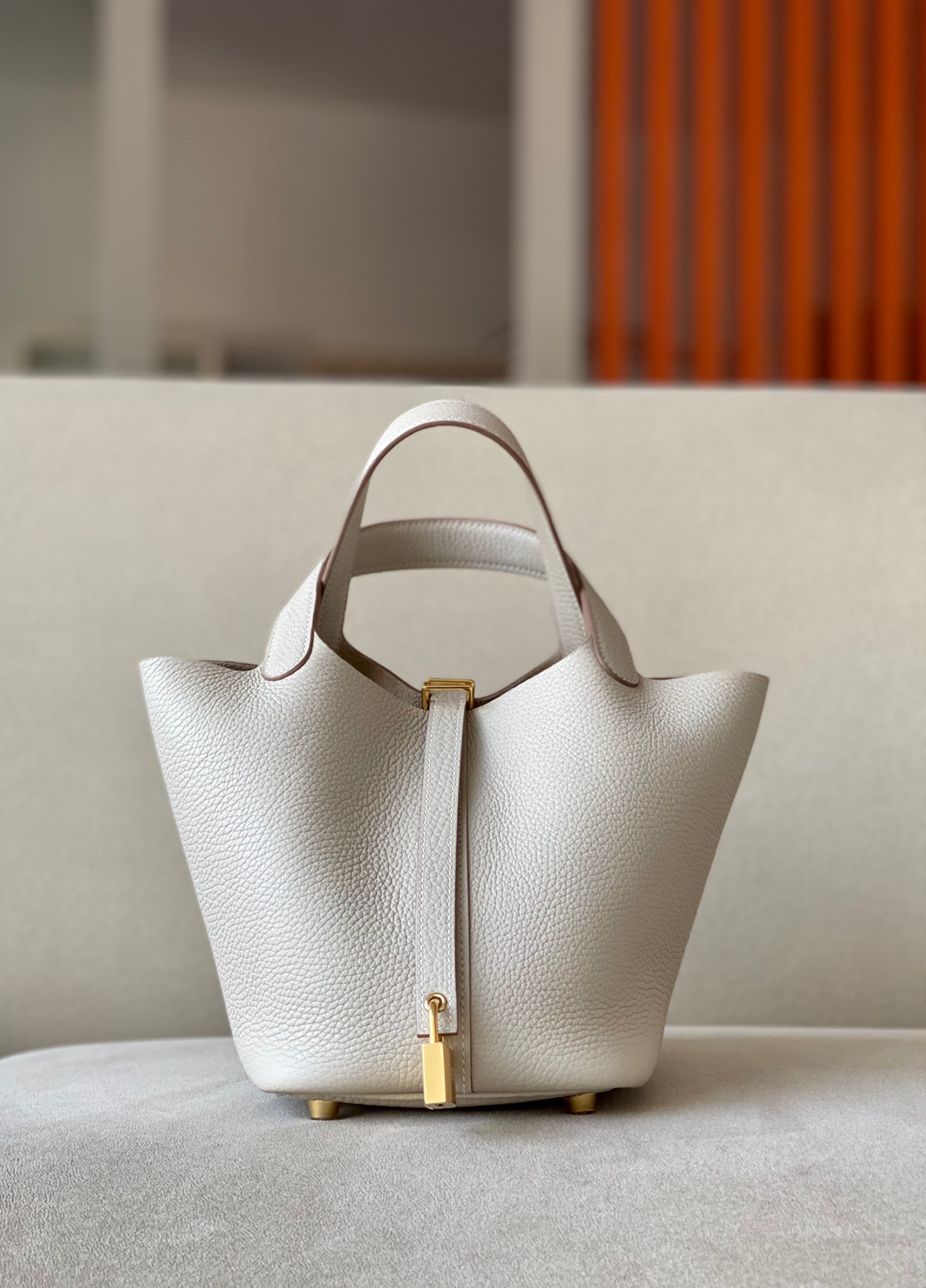 Hermes Picotin #10 Craie 18-22cm TOGO