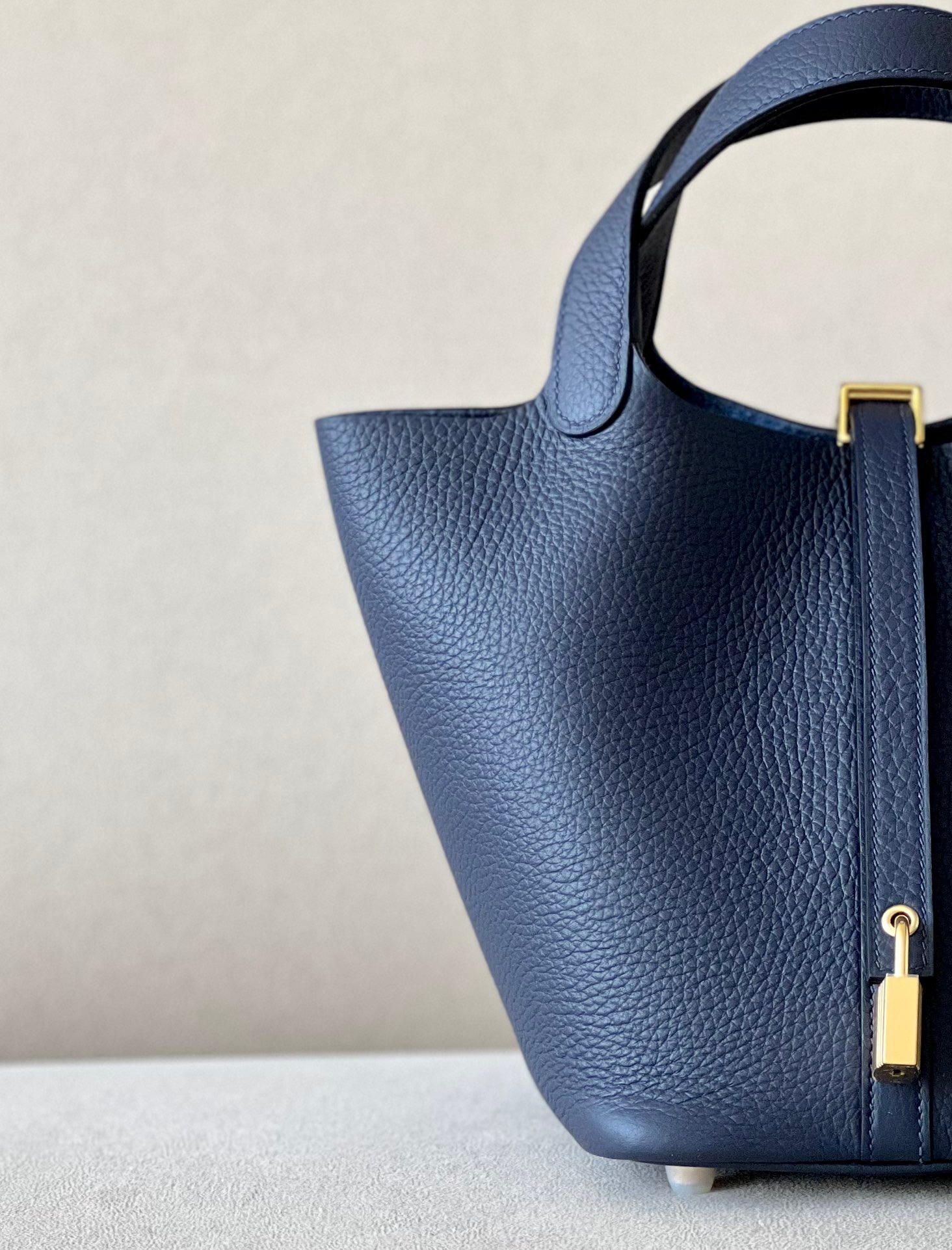 Hermes Picotin #73 Blue Sapphire 18-22cm TOGO