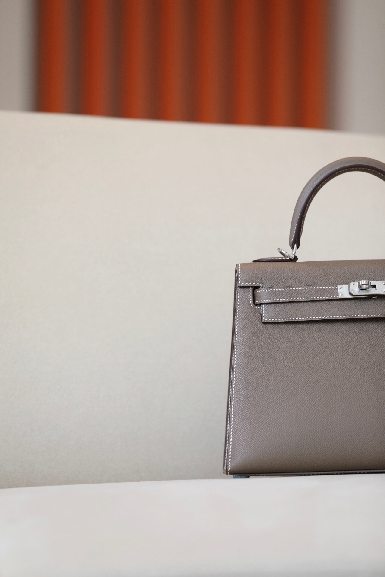 Hermes Kelly #19 Etoupe 25-28cm Epsom Sellier