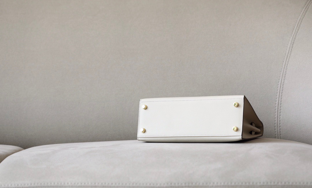 Hermes Kelly #10 Craie 25-28cm Epsom Sellier