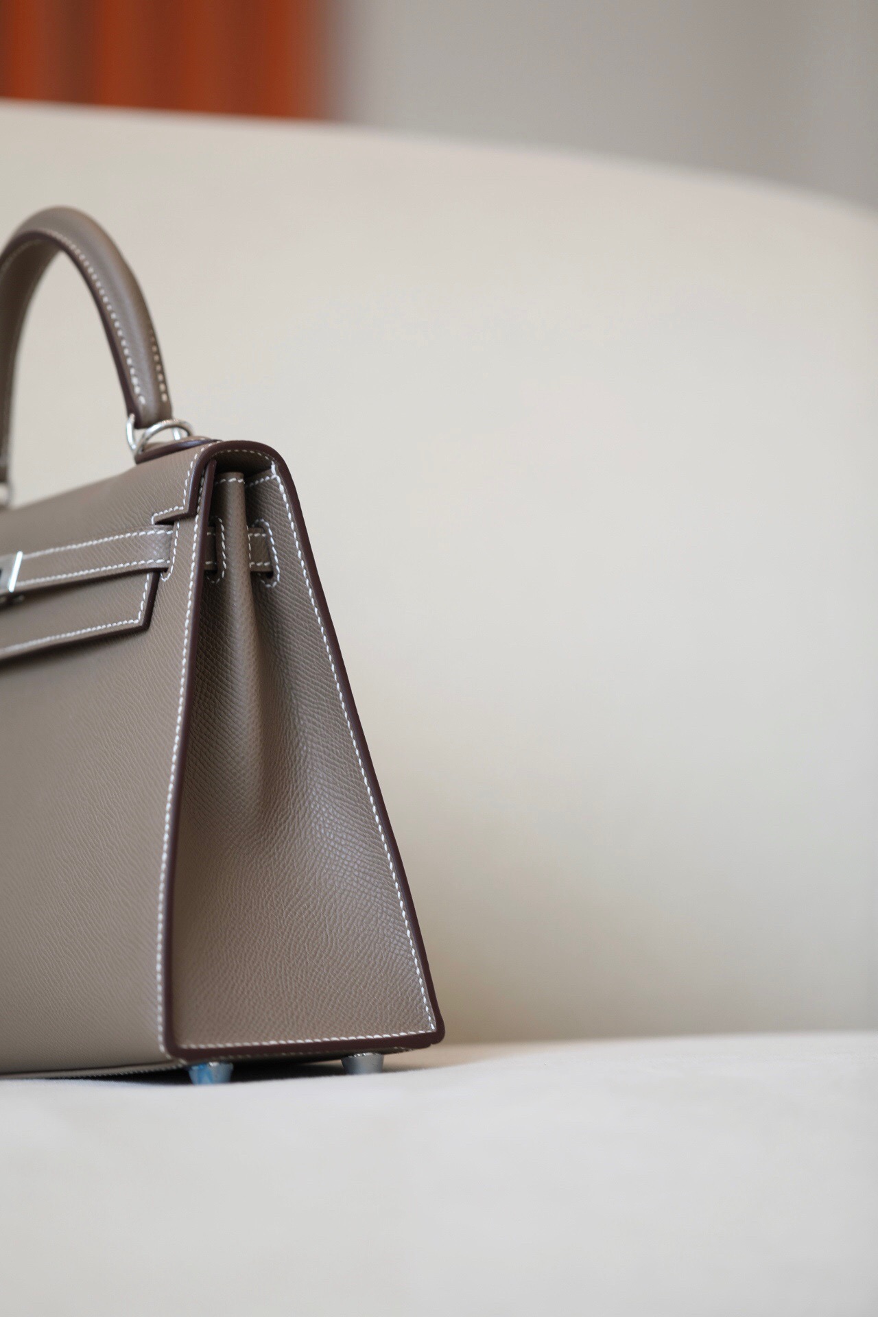 Hermes Kelly #19 Etoupe 25-28cm Epsom Sellier