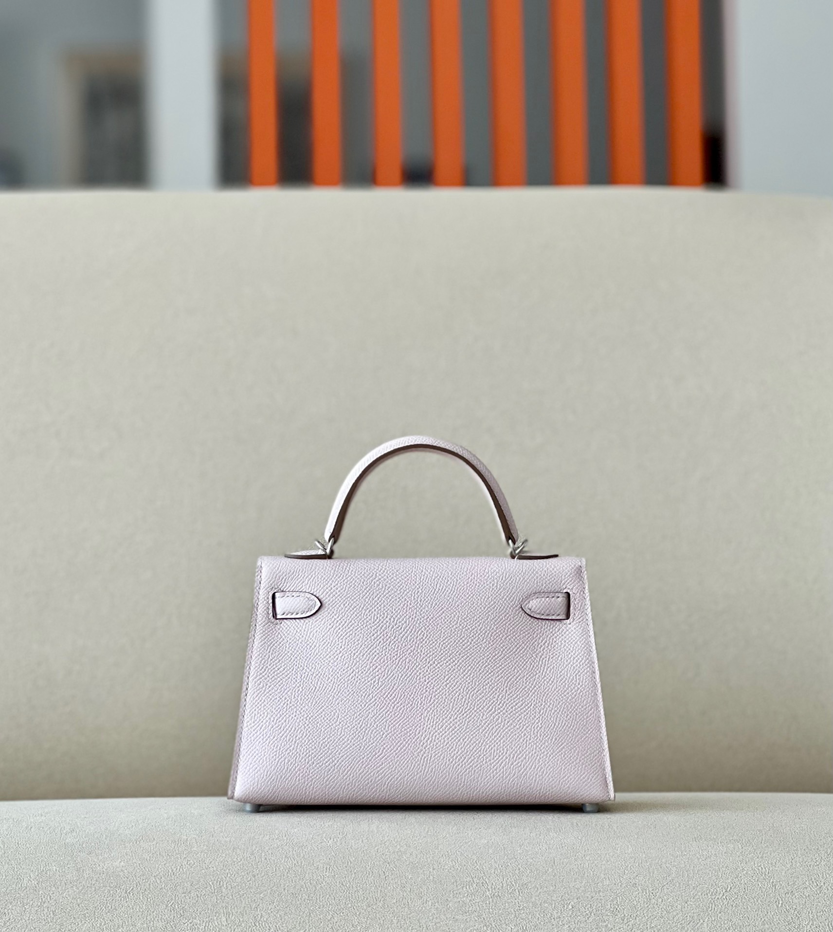 Hermes Mini Kelly #09 Mauve pale Epsom