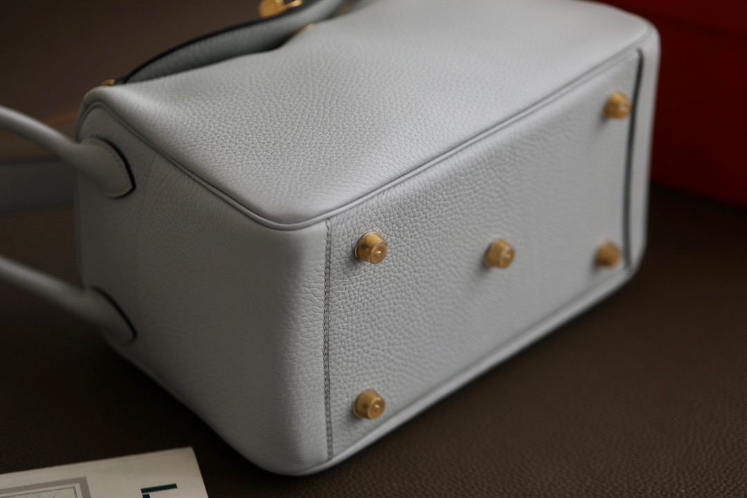 Hermes Lindy #J7 Blue Lin 19-26cm Togo