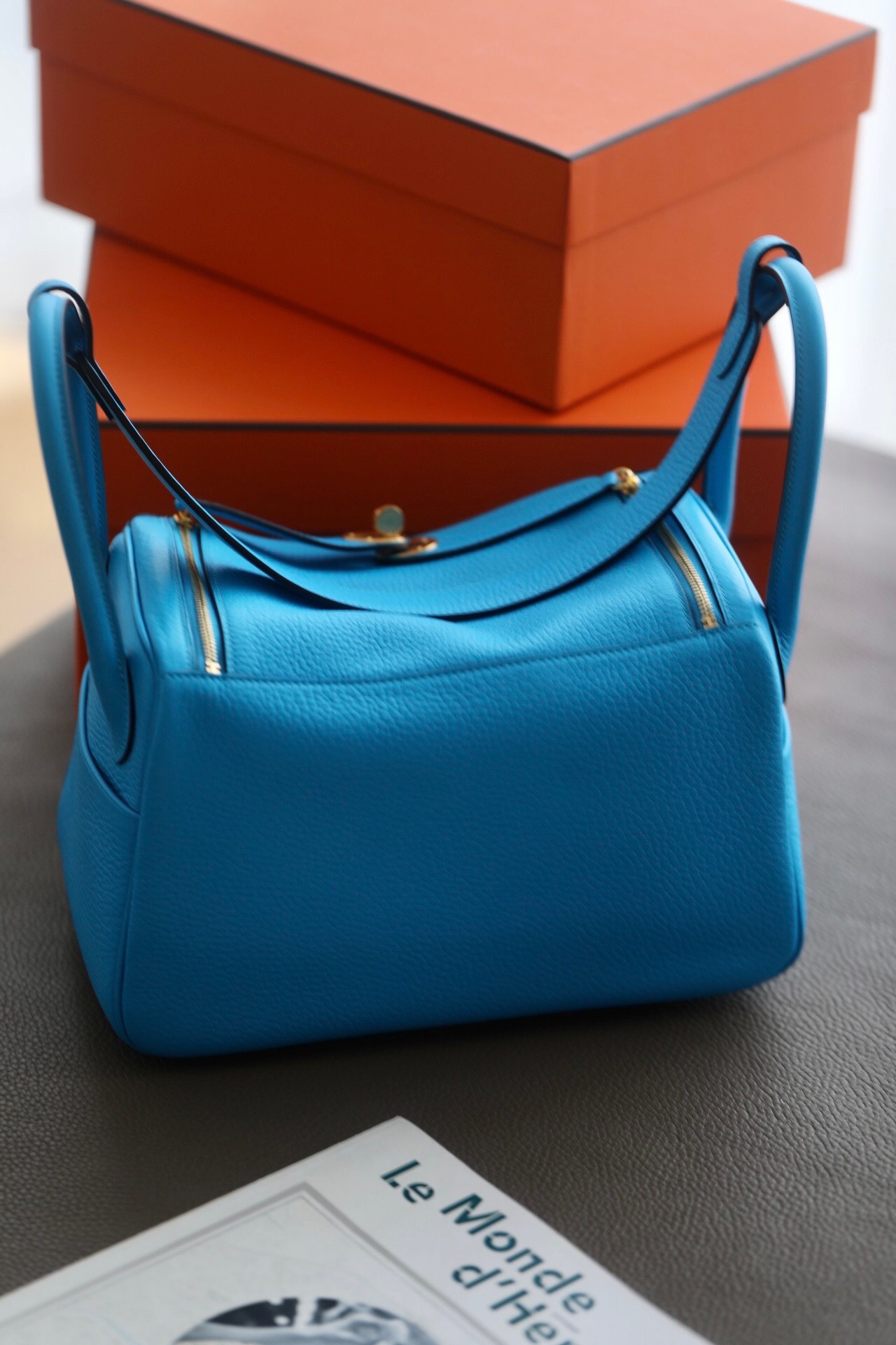 Hermes Lindy #2T Blue Paradise 19-26cm Togo