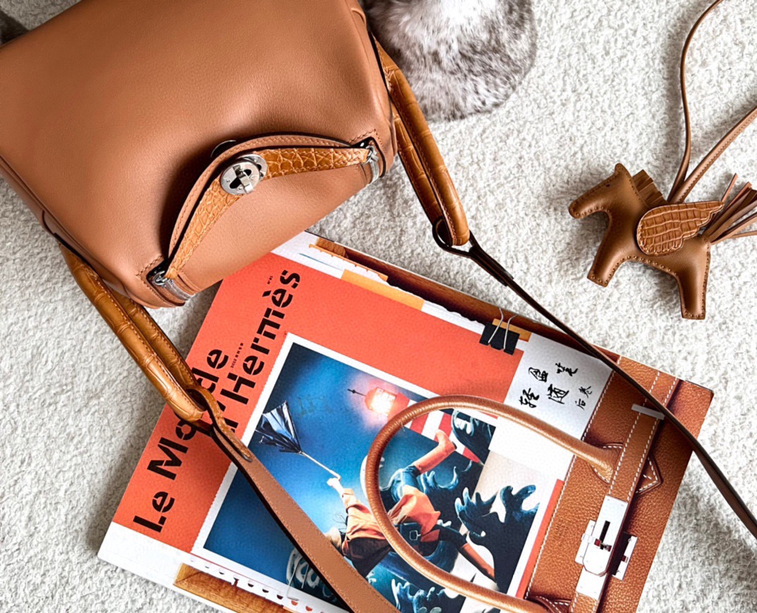 Crocodile with Swift Hermes Lindy #37 Gold 19-26cm