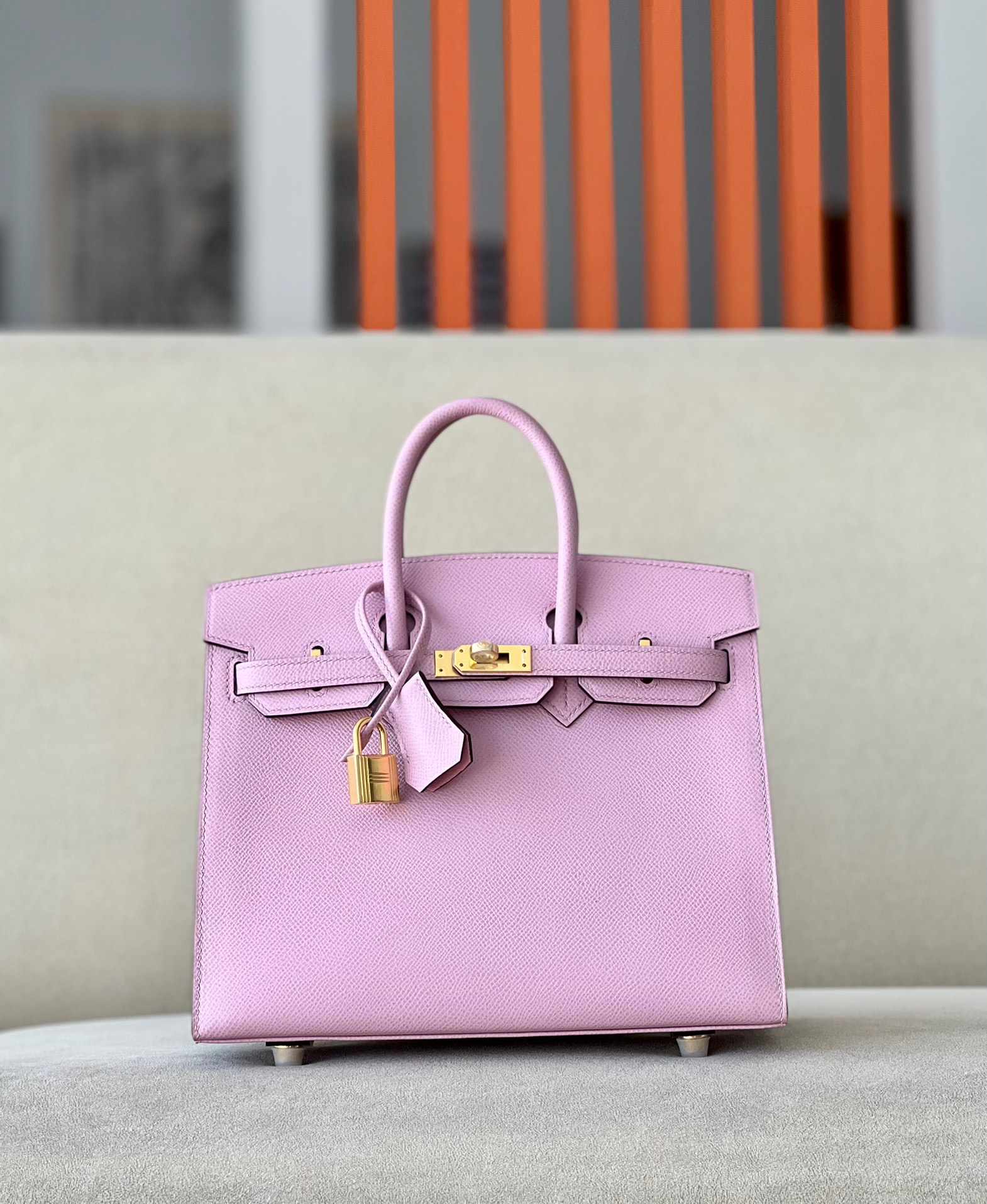 Hermes Birkin 25-30cm espom Mallow
