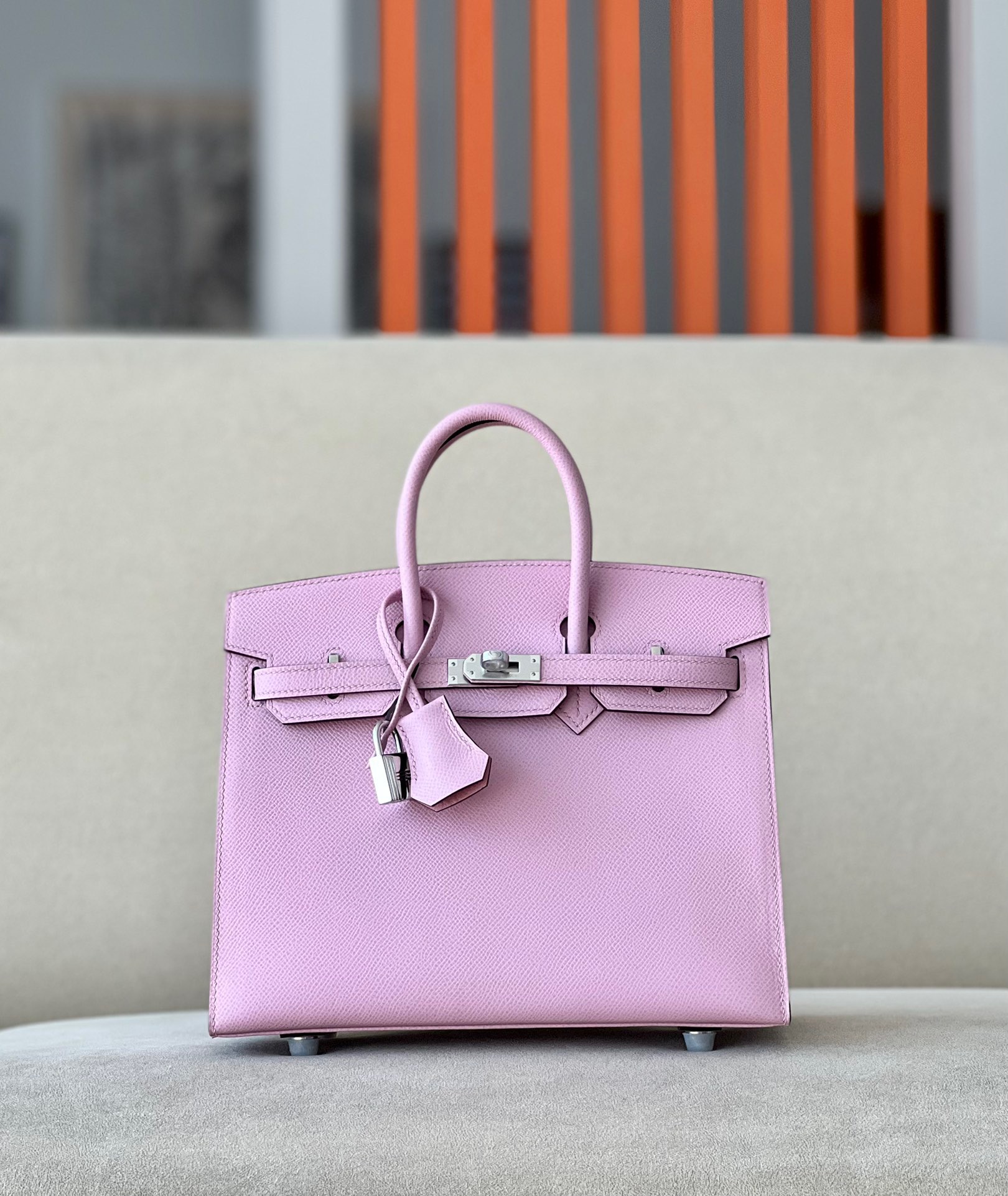 Hermes Birkin #X9 Mauve Sylvestre 25-35cm Epsom Sellier