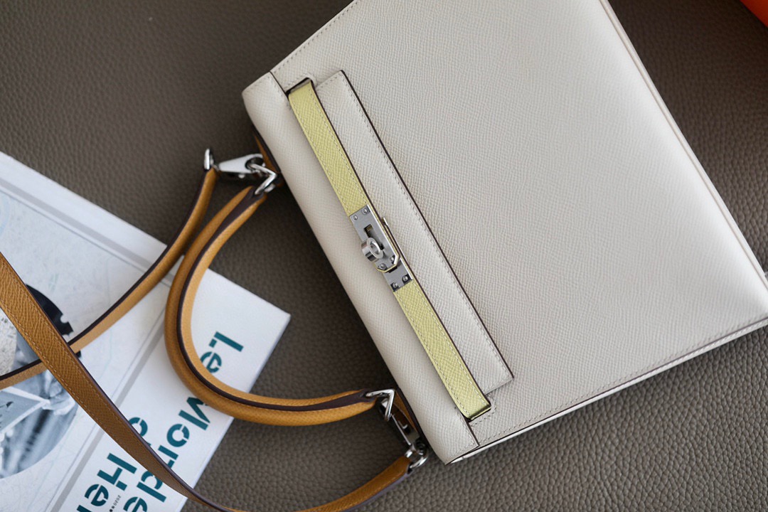 Hermes Kelly Color blocking  25-28cm Epsom Sellier