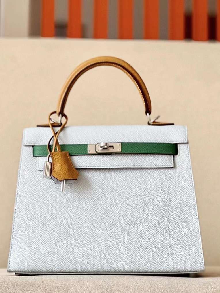 Hermes Kelly Color blocking  25-28cm Epsom Sellier