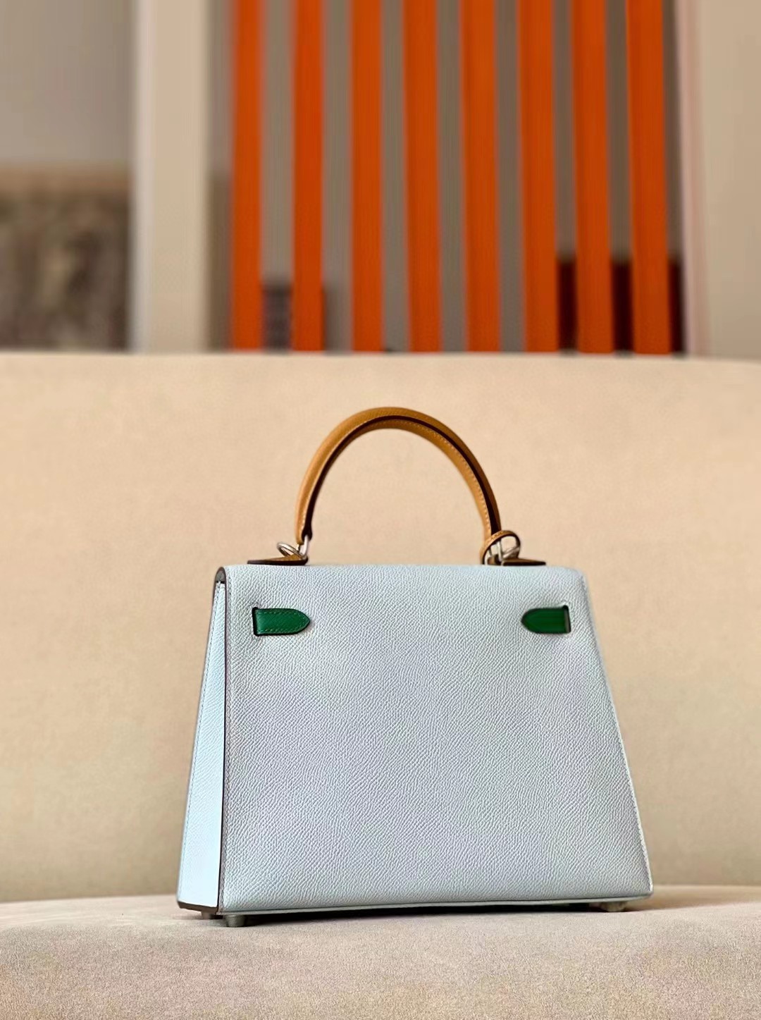 Hermes Kelly Color blocking  25-28cm Epsom Sellier