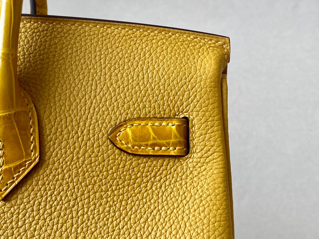 Crocodile leather touch  #M9 Mimosa Birkin 25-35cm