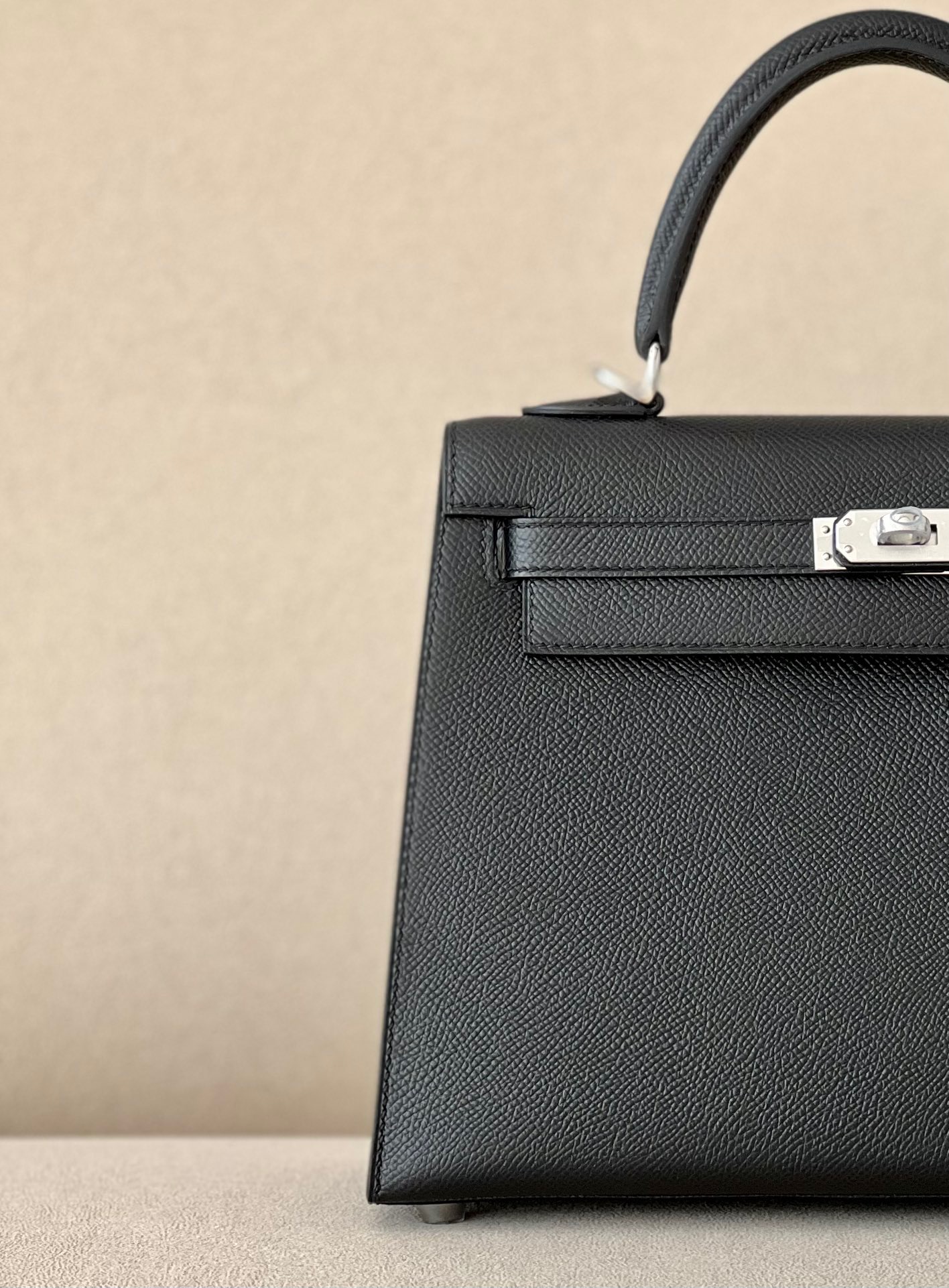 Hermes Kelly ##89 Nolr 25-28cm Epsom Sellier