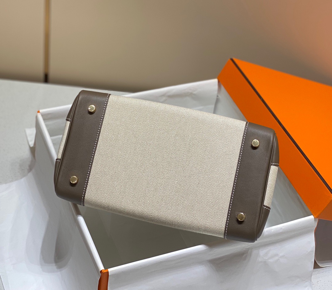 Hermes Canvas with Barenia leather 30cm
