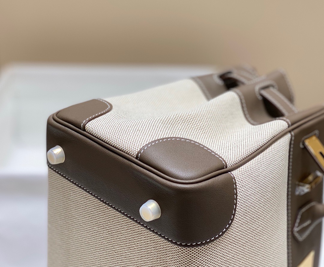 Hermes Canvas with Barenia leather 30cm