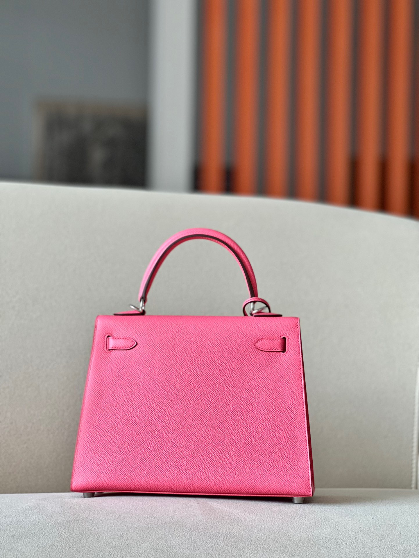 Hermes Kelly #E5 Rose tyrien Epsom Sellier