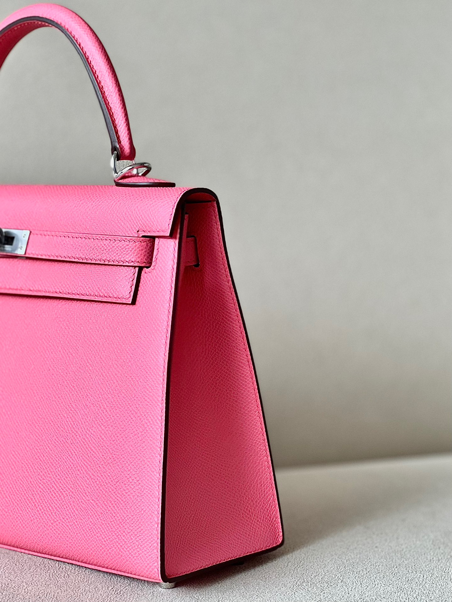 Hermes Kelly #E5 Rose tyrien Epsom Sellier