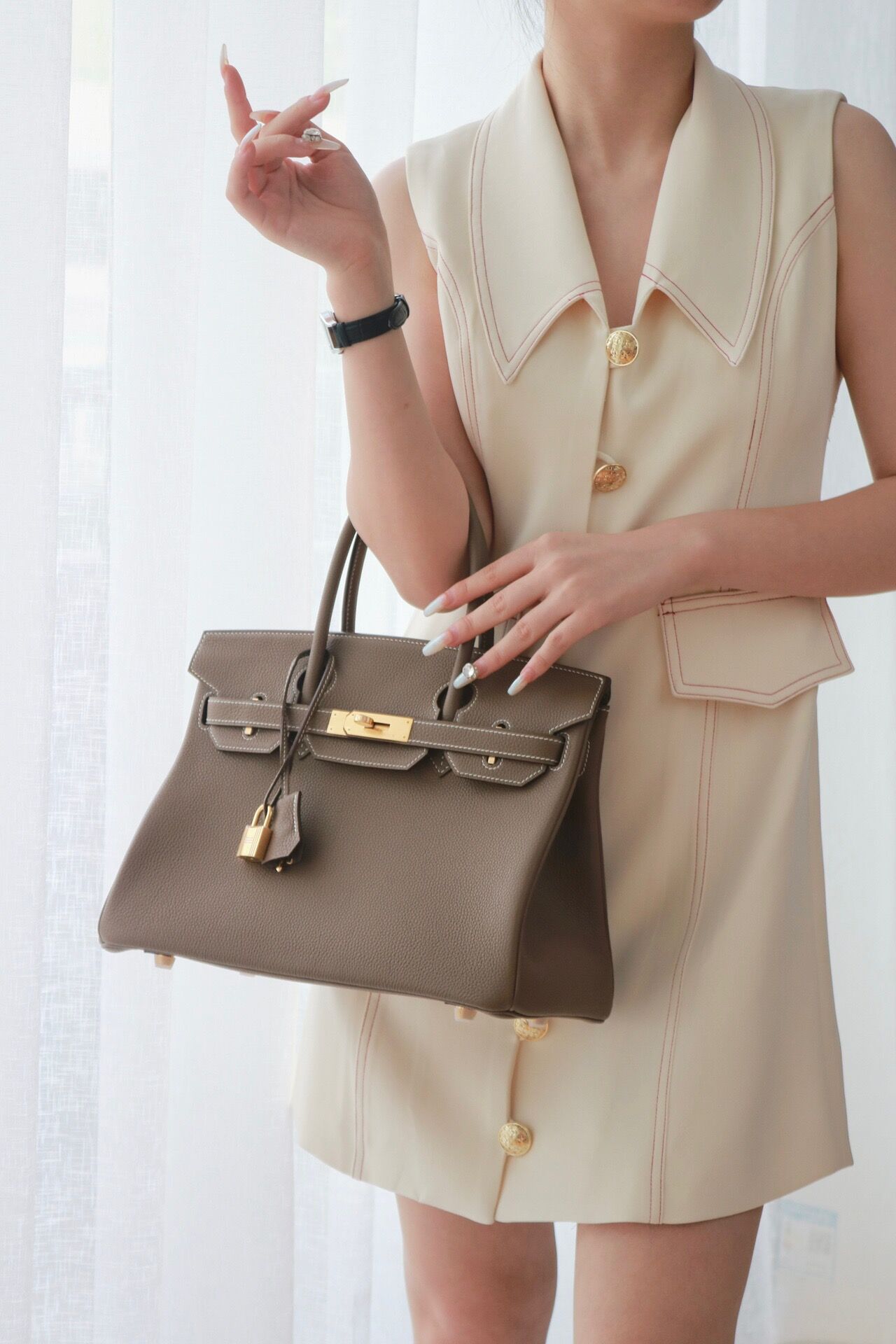 Hermes Birkin #18 Etoupe 25-35cm TOGO