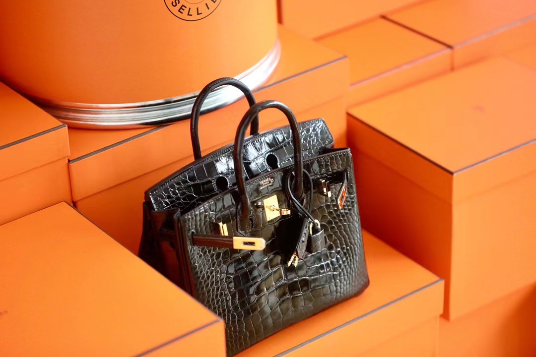 Crocodile skin Birkin #89 Nolr 25-28cm