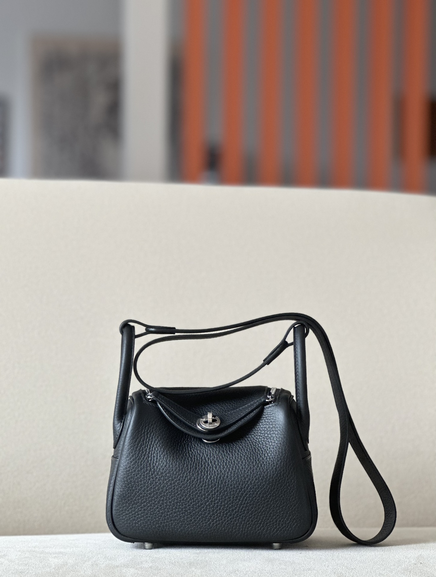 Hermes Lindy #89 Noir 19-26cm Togo