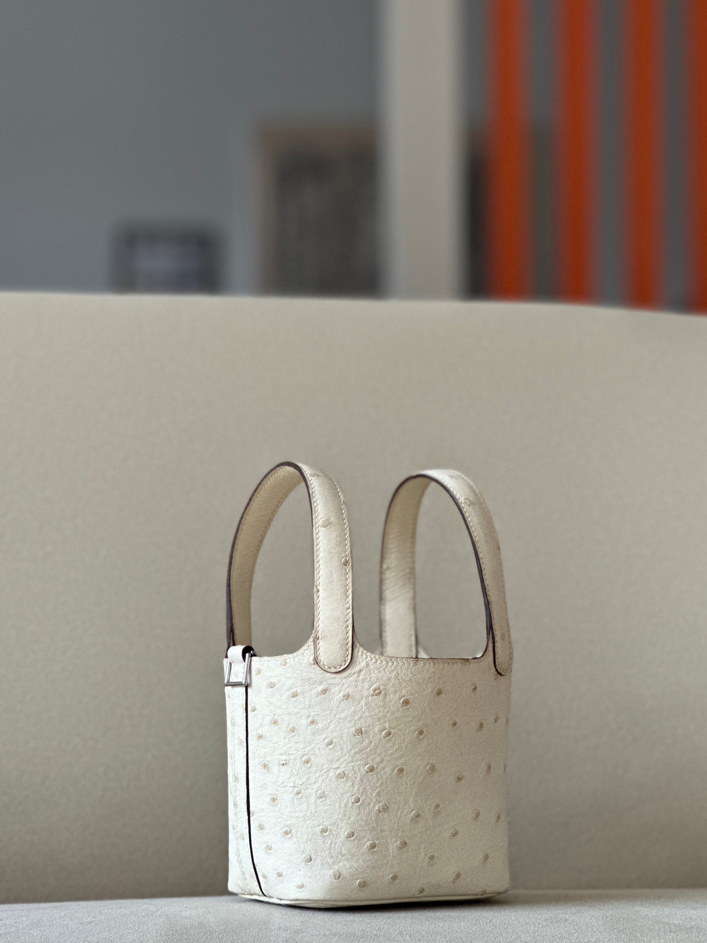 Hermes Picotin #10 Craie 18-22cm Ostrich